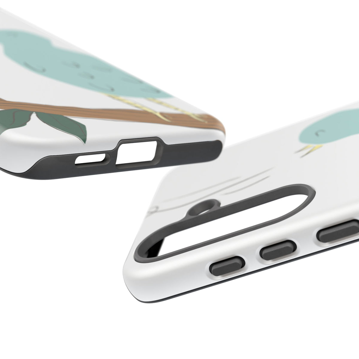 Birdsong Phone Case — Cute Blue Bird on Branch Protective Case