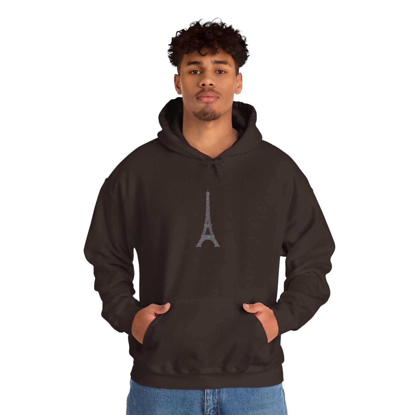 Parisian Style Hoodie - Cozy Unisex Sweatshirt with Eiffel Tower Design, Travel Gift, Streetwear, Casual Wear, Vacation Vibe