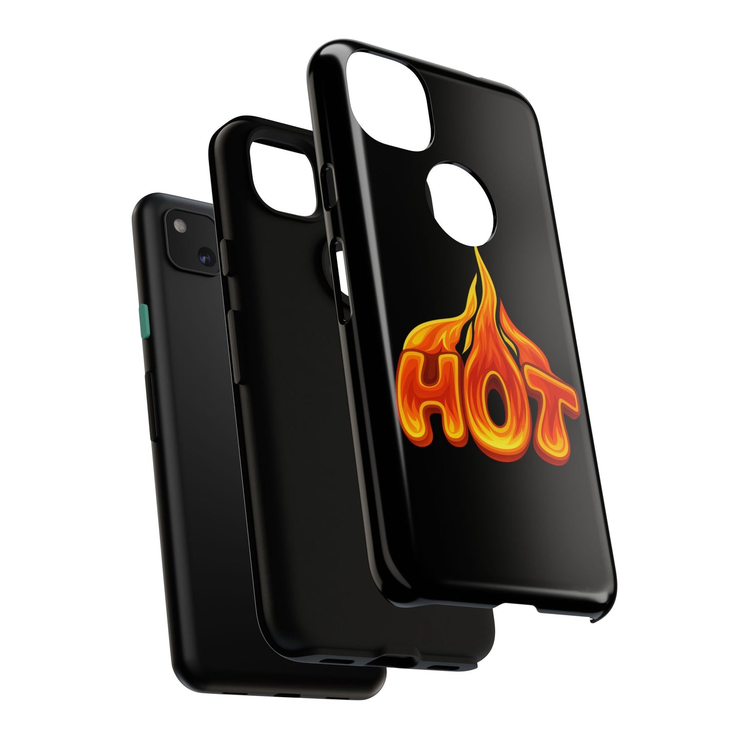 Stylish Phone Case, Hot Flames Design, Gift for Teens, Trendy Accessory, Protective Cover, Unique Phone Case