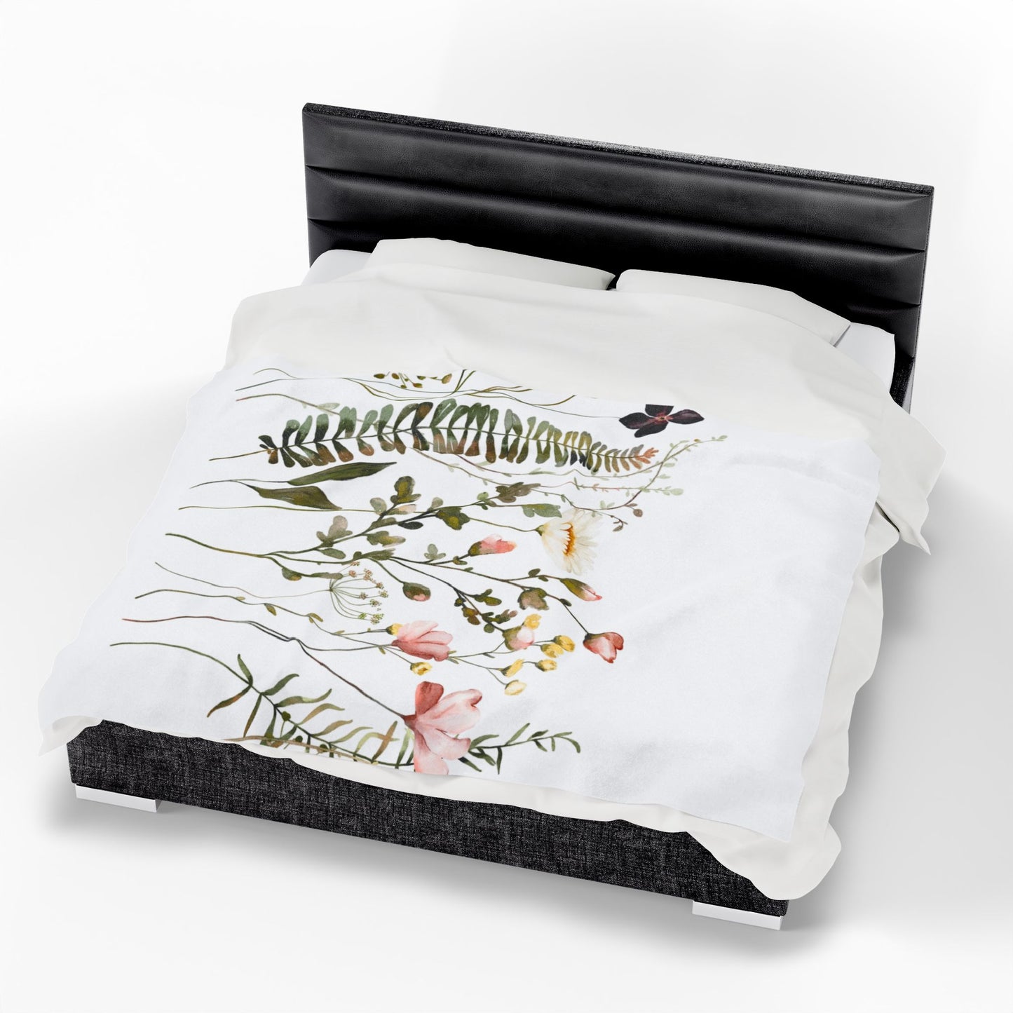 Floral Velveteen Blanket, Cozy Flower Throw, Soft Plush Blanket for Home Decor, Perfect Gift for Holidays, Nap Time Blanket