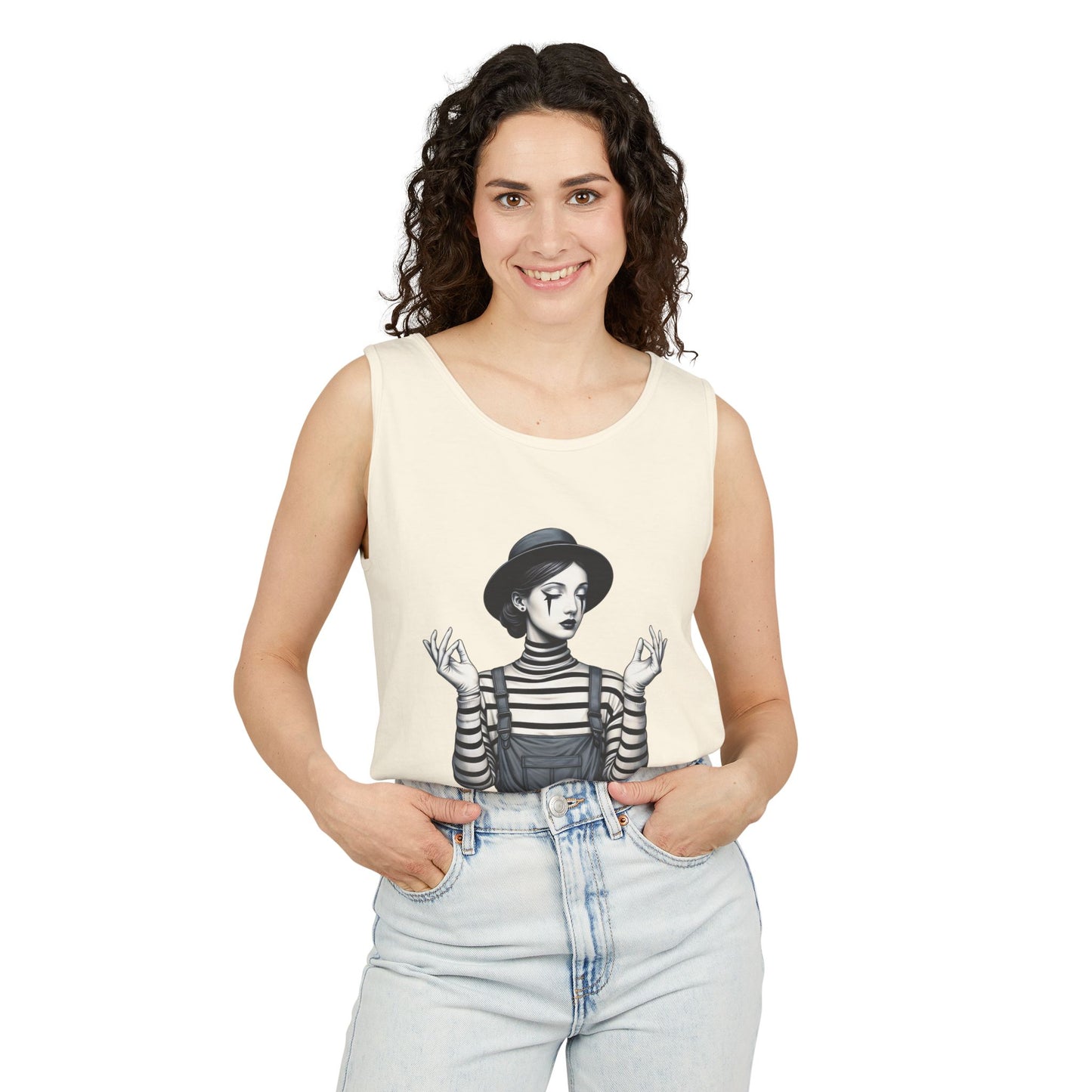 Bohemian Chic Tank Top with Artistic Print, Casual Summer Wear