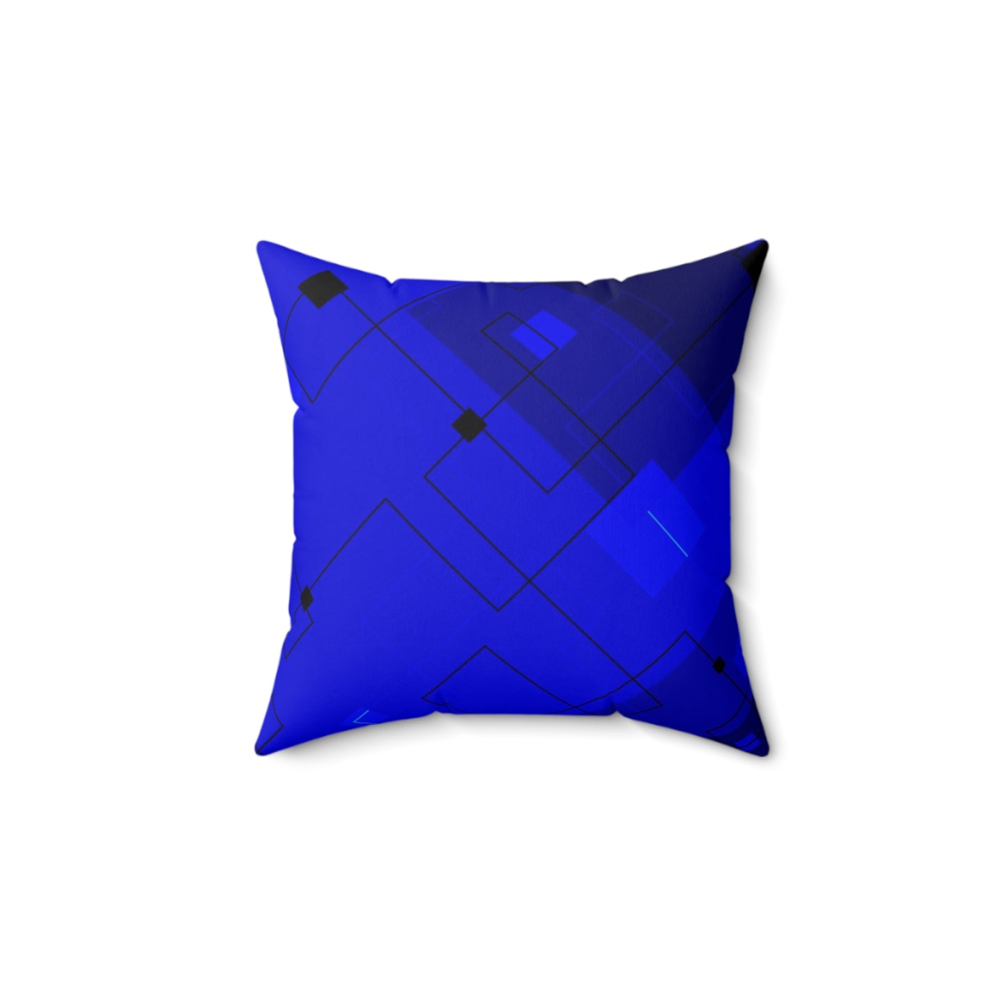 Modern Geometric Pillow | Decorative Throw Cushion, Home Decor, Living Room Accent, Gift Idea, Blue Abstract Design