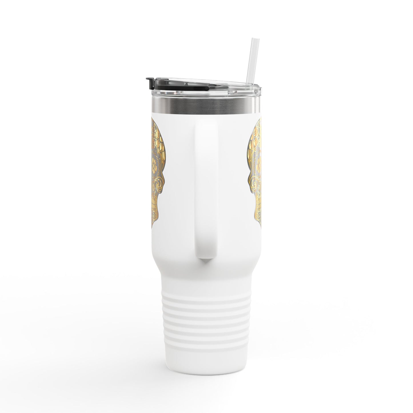 Gothic Skull Insulated Travel Mug, 40oz - Perfect for Coffee, Gifts, Halloween,