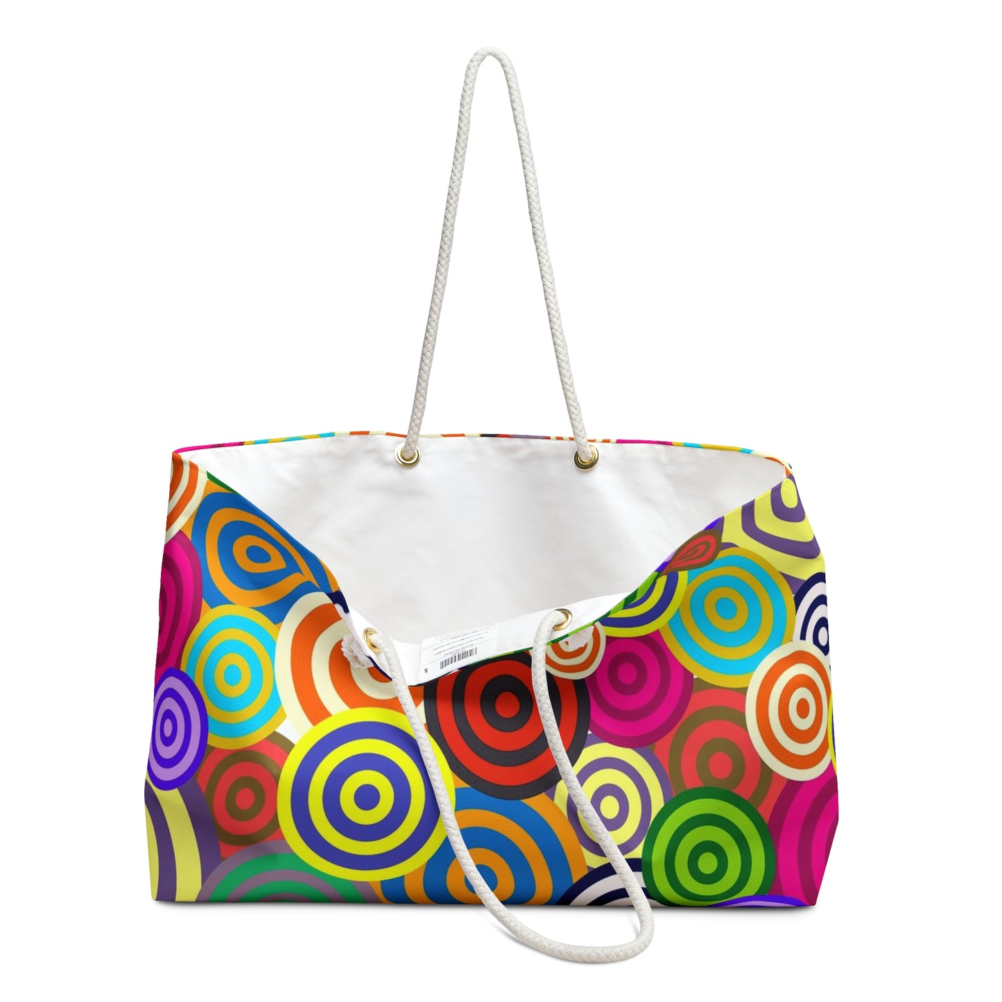 Colorful Weekender Bag, Vibrant Tote for Travel, Great for Beach Trips, Gym, Festivals, Artsy Getaways