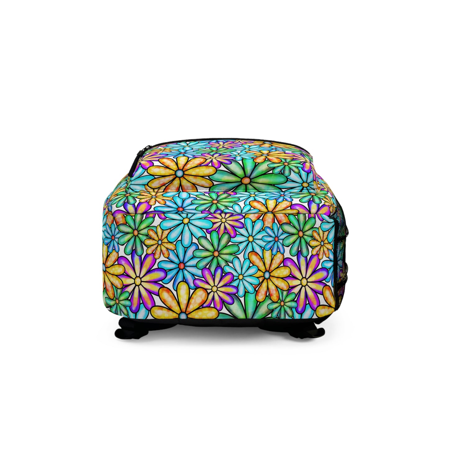 Colorful Floral Backpack, Back to School Bag, Travel Rucksack, Bohemian Style Backpack, Cute Gift for Students