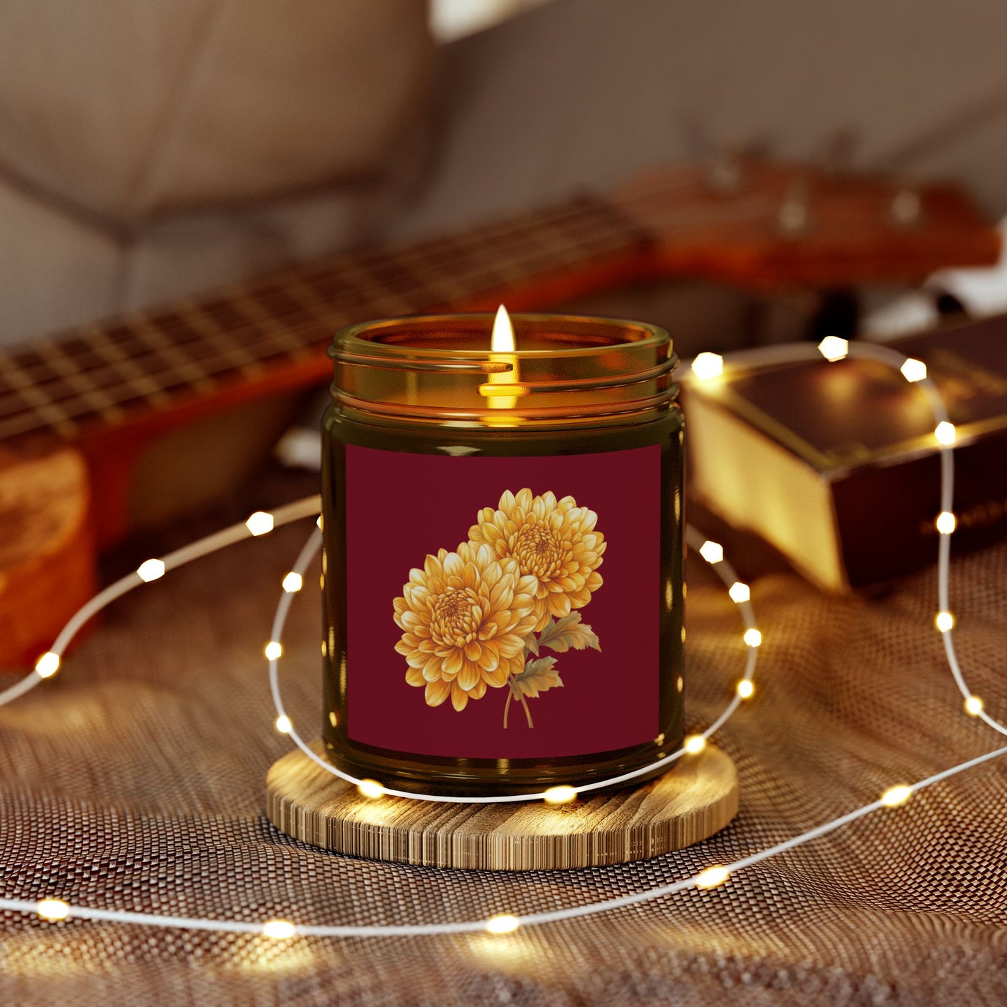 Floral Scented Candles - Hand-Poured Coconut Apricot Wax, Cozy Decor, Relaxation Gift, Home Fragrance, Gift for Her, Candle Lover