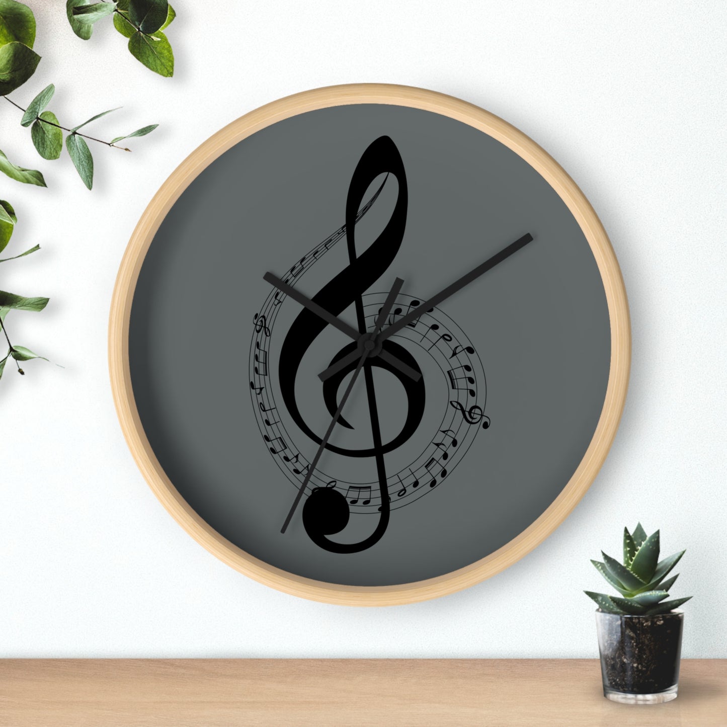 Musical Notes Wall Clock - Elegant Home Decor for Music Lovers