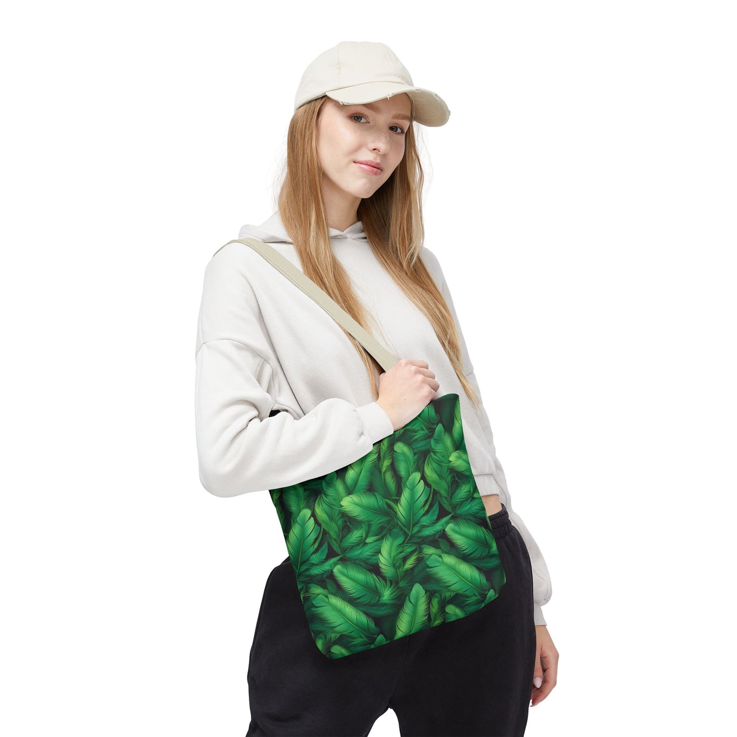 Tropical Leaf Tote Bag, Eco-Friendly Shopping Bag, Beach Day Essential, Vacation Accessory, Summer Gift Idea
