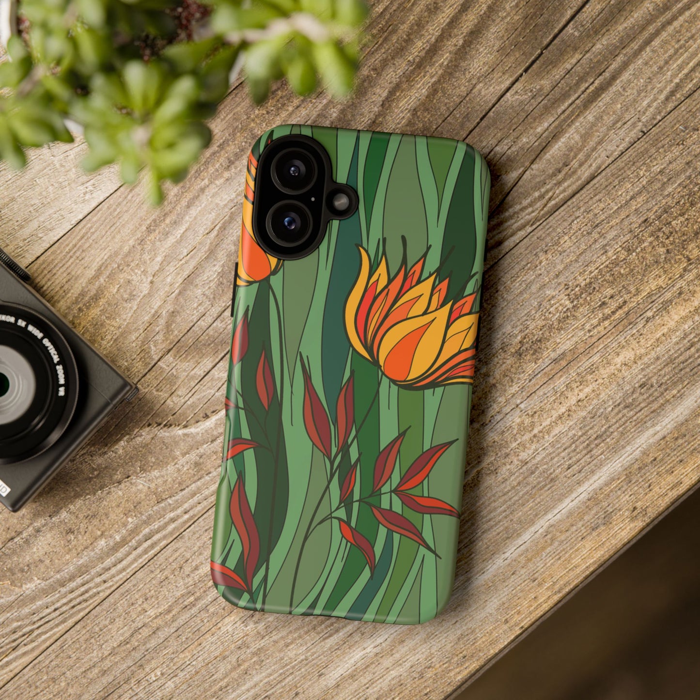 Vibrant Floral Phone Case, Nature-Inspired Tough Case, Eco-Friendly Cover, Unique Gift for Nature Lovers, Spring Decor