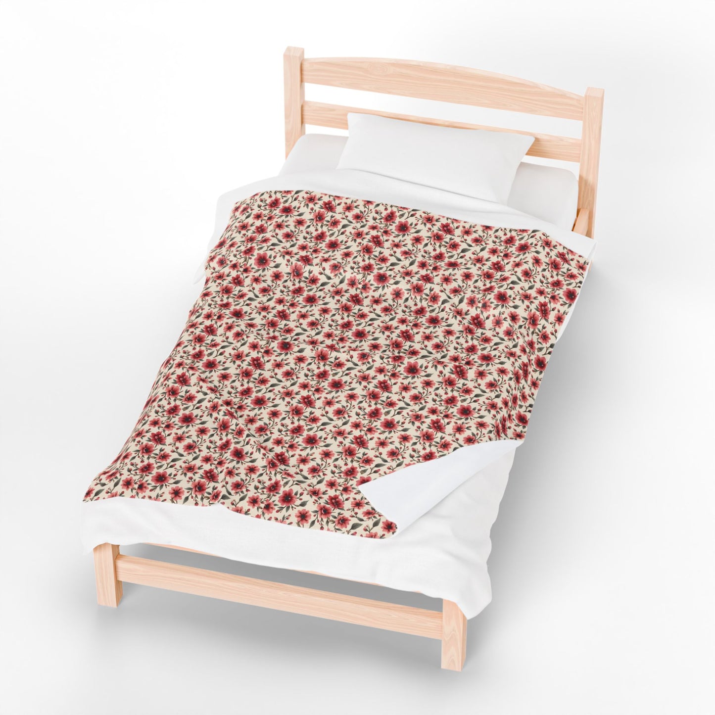 Cozy Floral Velveteen Plush Blanket | Perfect for Home Decor, Gifts, Couch, Travel, Holidays, Soft Throw for Relaxation