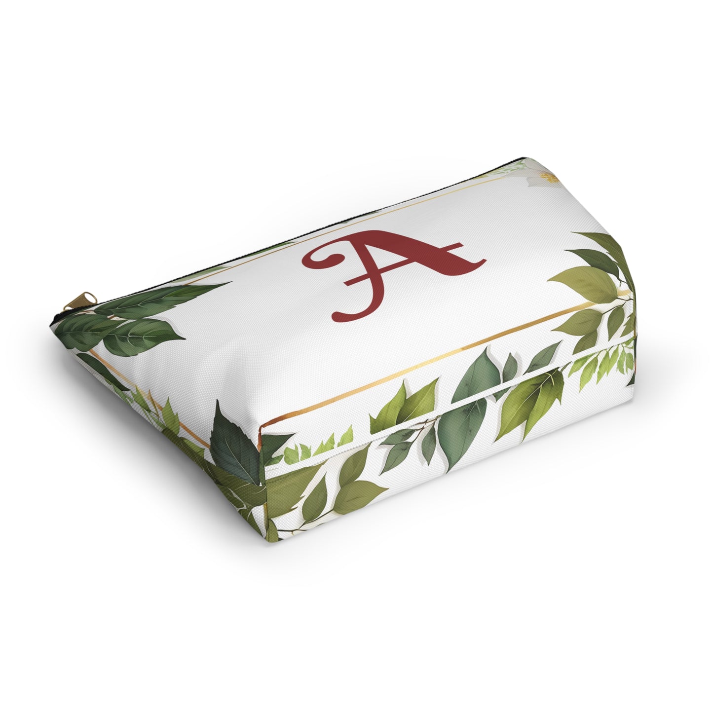 Personalized Floral Accessory Pouch, Makeup Bag, Gift for Her, Initial Pouch, Travel Organizer, Custom Cosmetic Bag