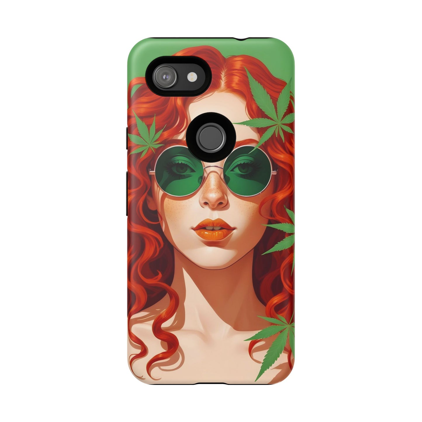Vibrant Phone Case with Retro Greenery Design, Trendy Case for Casual Look, Gift for Her, Summer Vibes, Unique Phone Accessory