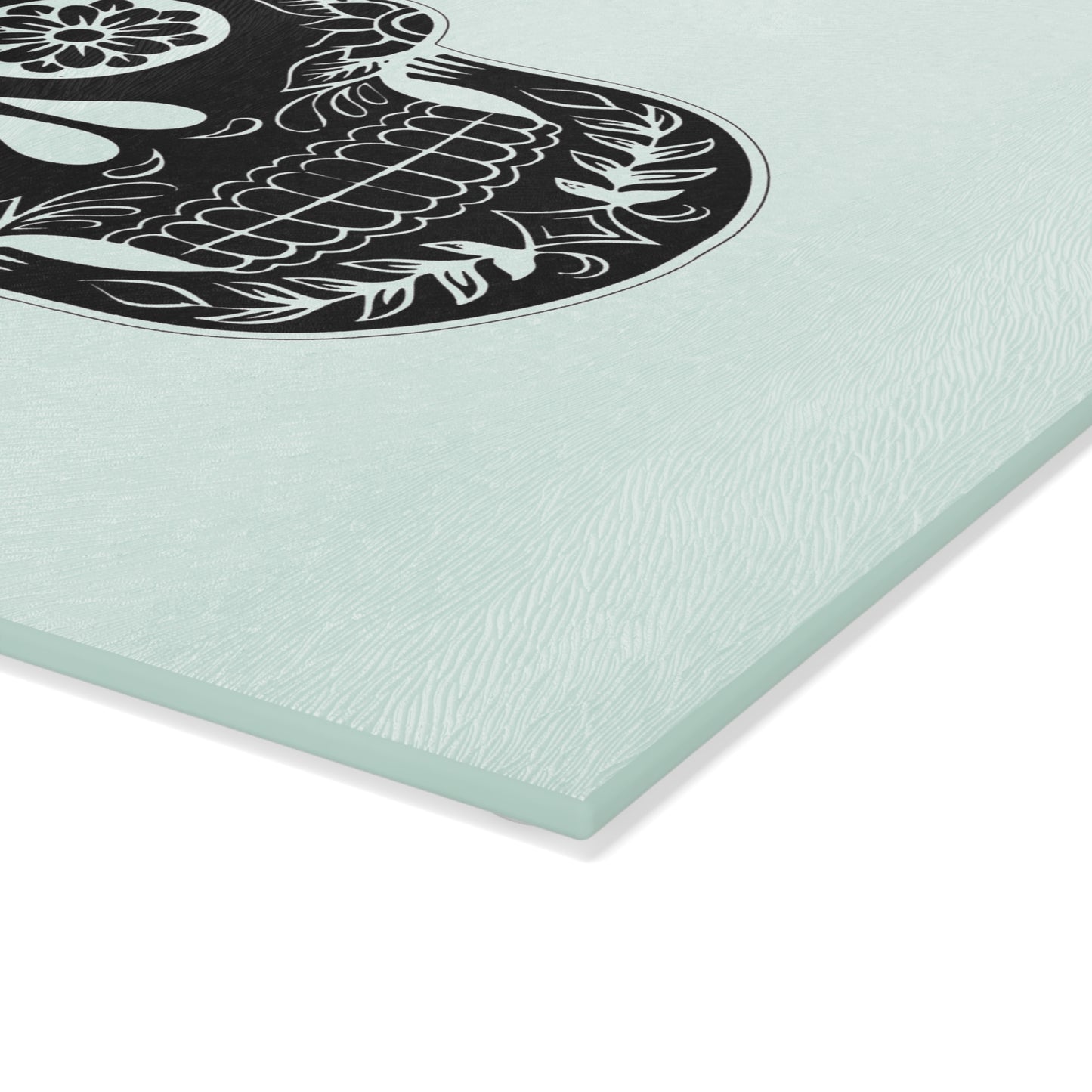 Decorative Glass Cutting Board - Sugar Skull Design, Kitchen Decor, Gift for Home Cooks, Day of the Dead, Unique Cookware