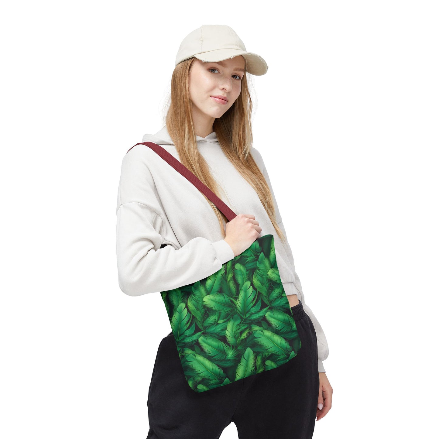 Tropical Leaf Tote Bag, Eco-Friendly Shopping Bag, Beach Day Essential, Vacation Accessory, Summer Gift Idea