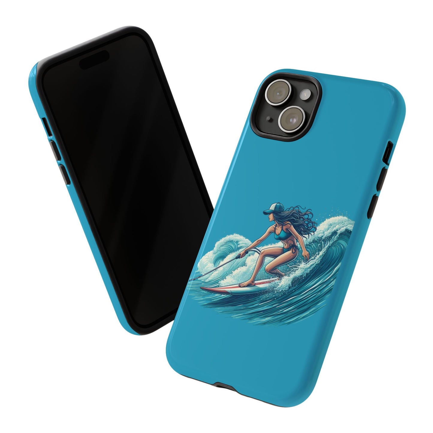 Surfing Phone Case, Coastal Vibes Phone Cover, Tough Cases for Beach Lovers, Ocean Art Phone Accessories, Summer Gift Idea