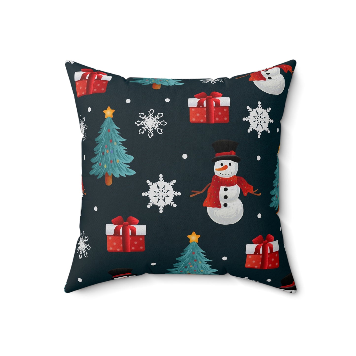 Festive Christmas Pillow, Winter Decor, Snowman Cushion, Holiday Home Accent, Gift for Christmas Lovers