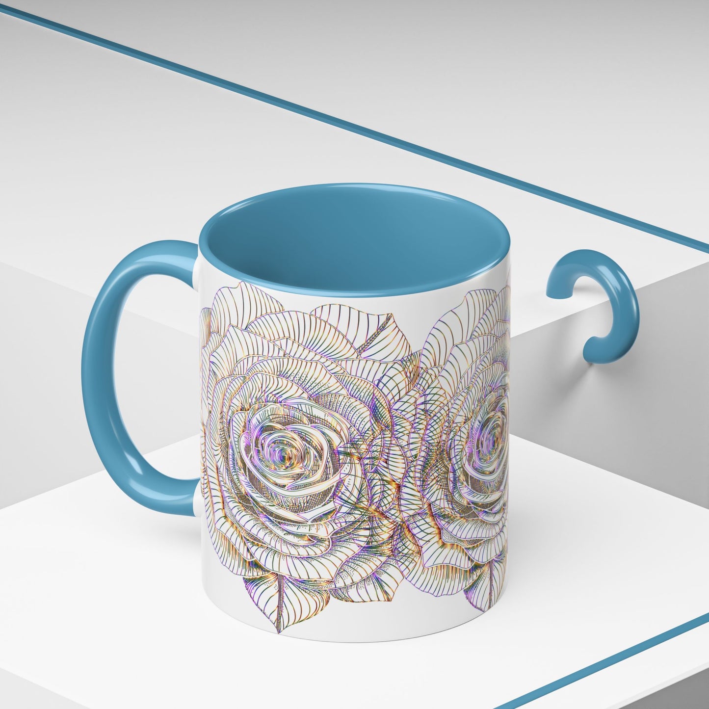 Holographic Floral Coffee Mug - Perfect Gift for Plant Lovers, Home Decor, Tea & Coffee Lovers, Mother's Day, Birthdays