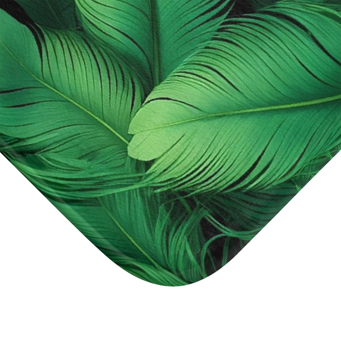 Tropical Leaves Bath Mat - Green Leaf Decor, Bathroom Essentials, Tropical Home Decor, Nature Inspired Gift, Spa Vibes