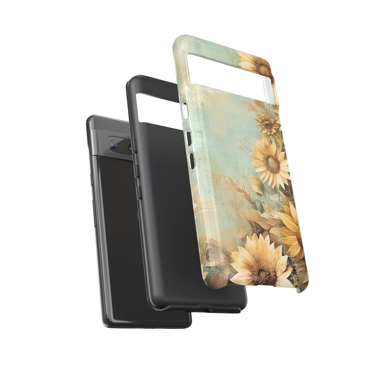 Sunflower Phone Case, Tough Shell Floral Cover, Nature Inspired Gift, Durable Protective Case, Perfect for Spring and Summer