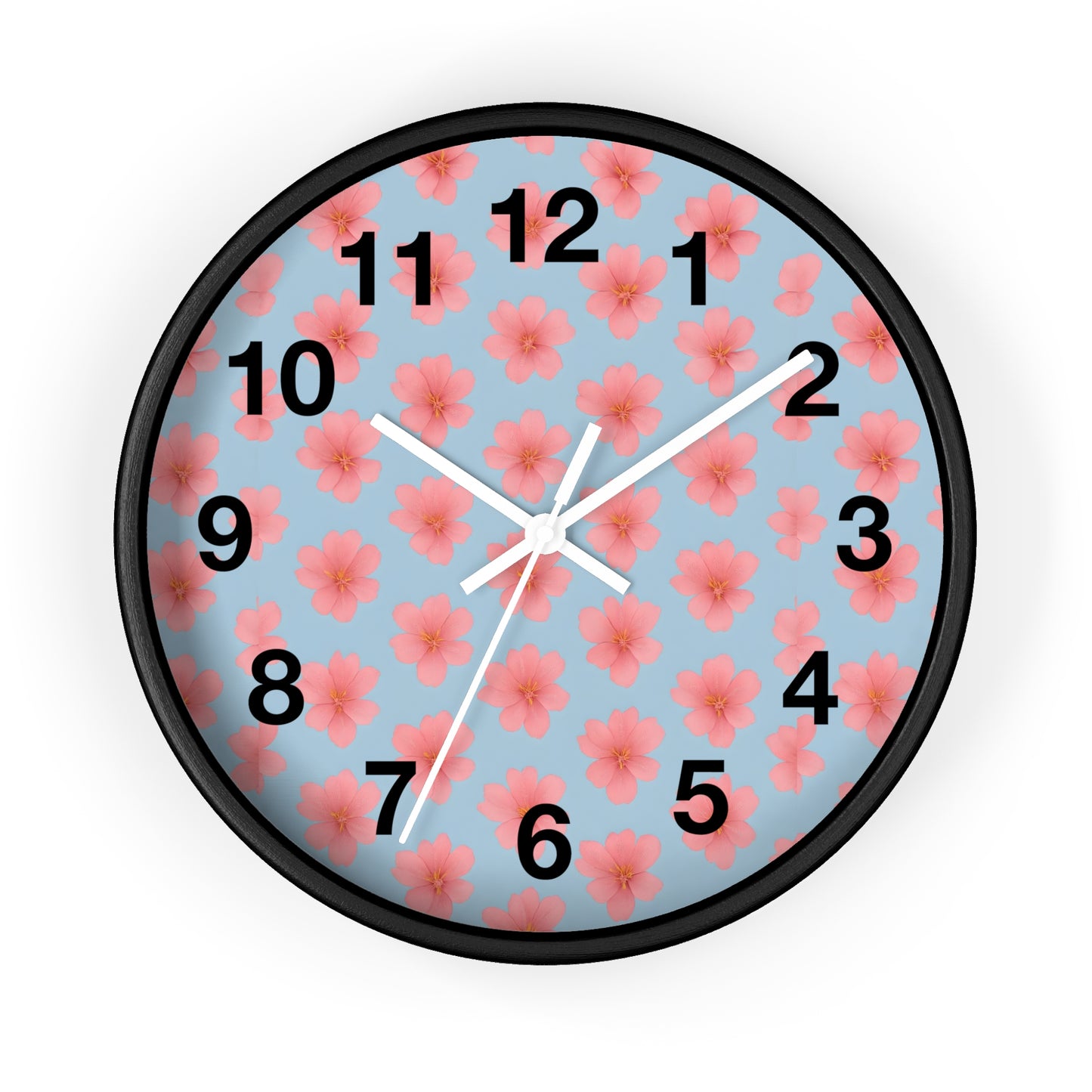 Floral Elegance Wall Clock, Home Decor, Gift for Her, Kitchen Wall Clock, Spring Decor, Office Decor, Floral Clock
