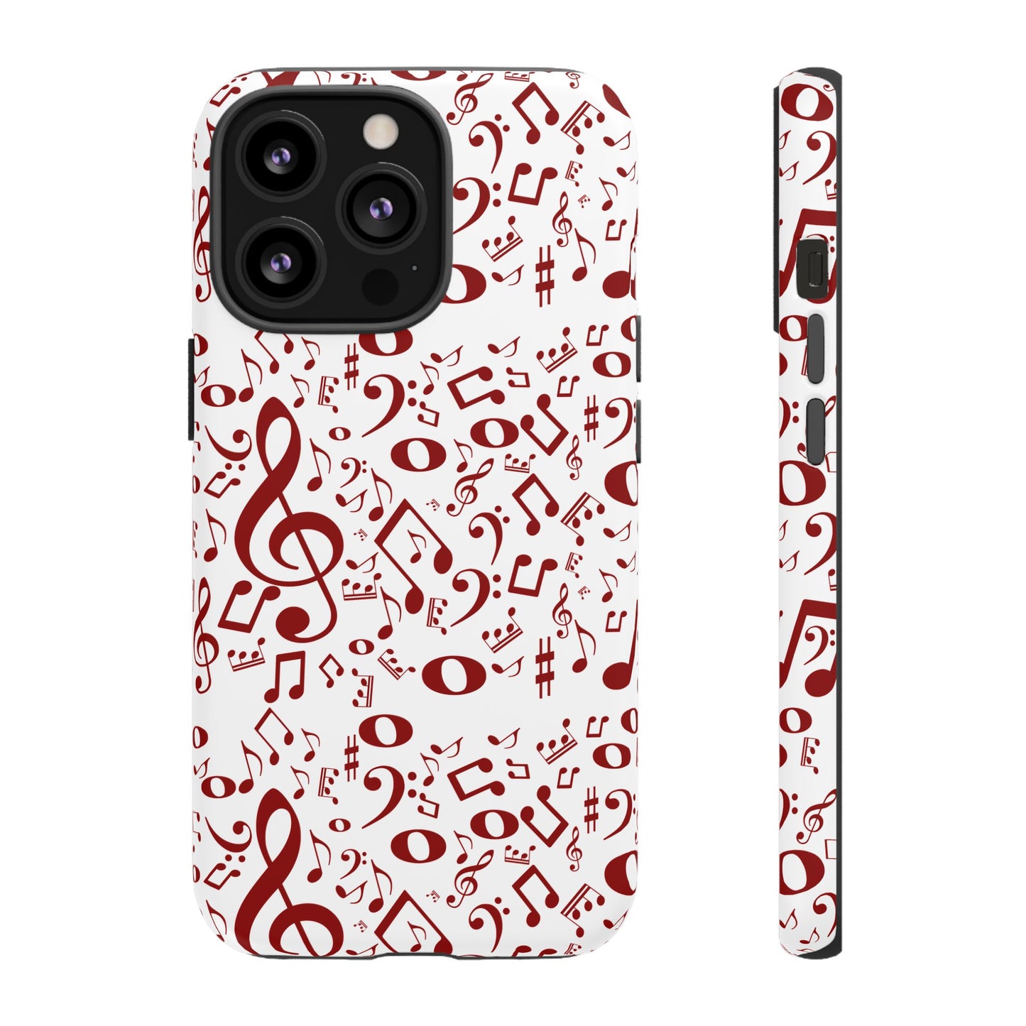 Musical Note Phone Case, Tough iPhone Cover, Gift for Musicians, Customizable, Music Lover's Accessory, Durable Phone Protection