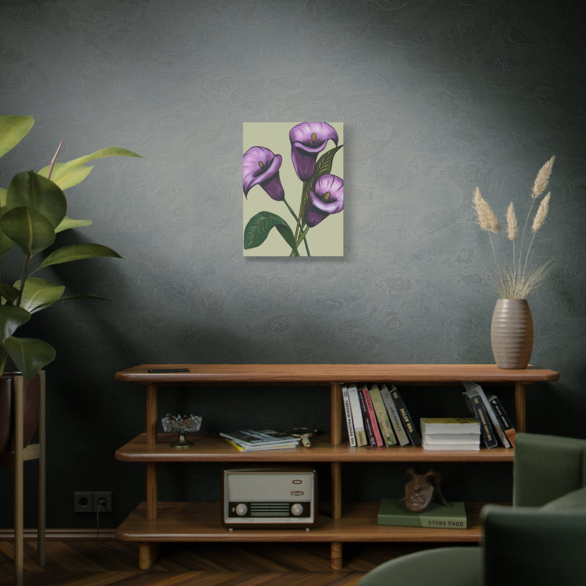 Copy of Matte Canvas, Stretched, 1.25" Purple Flowers