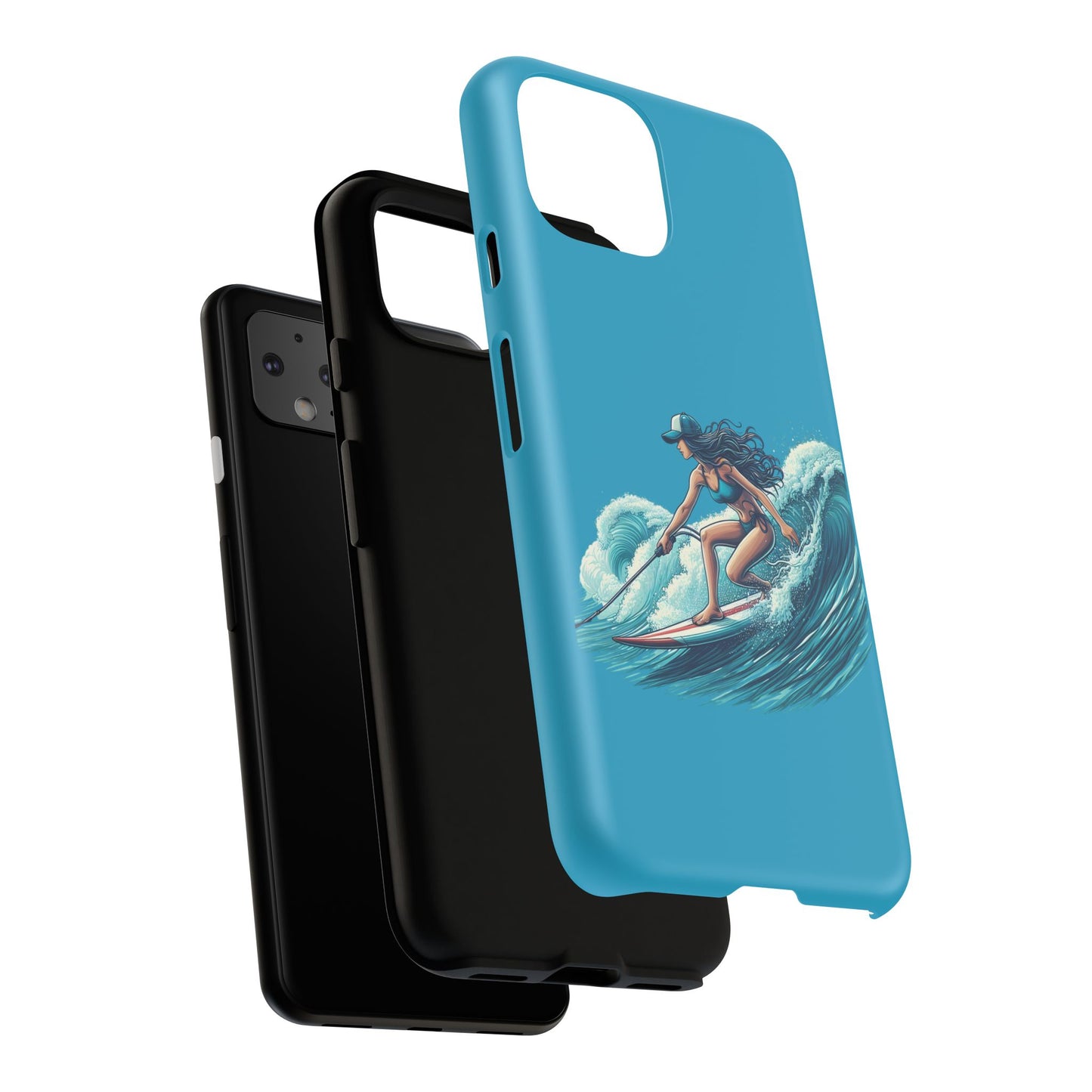 Surfing Phone Case, Coastal Vibes Phone Cover, Tough Cases for Beach Lovers, Ocean Art Phone Accessories, Summer Gift Idea