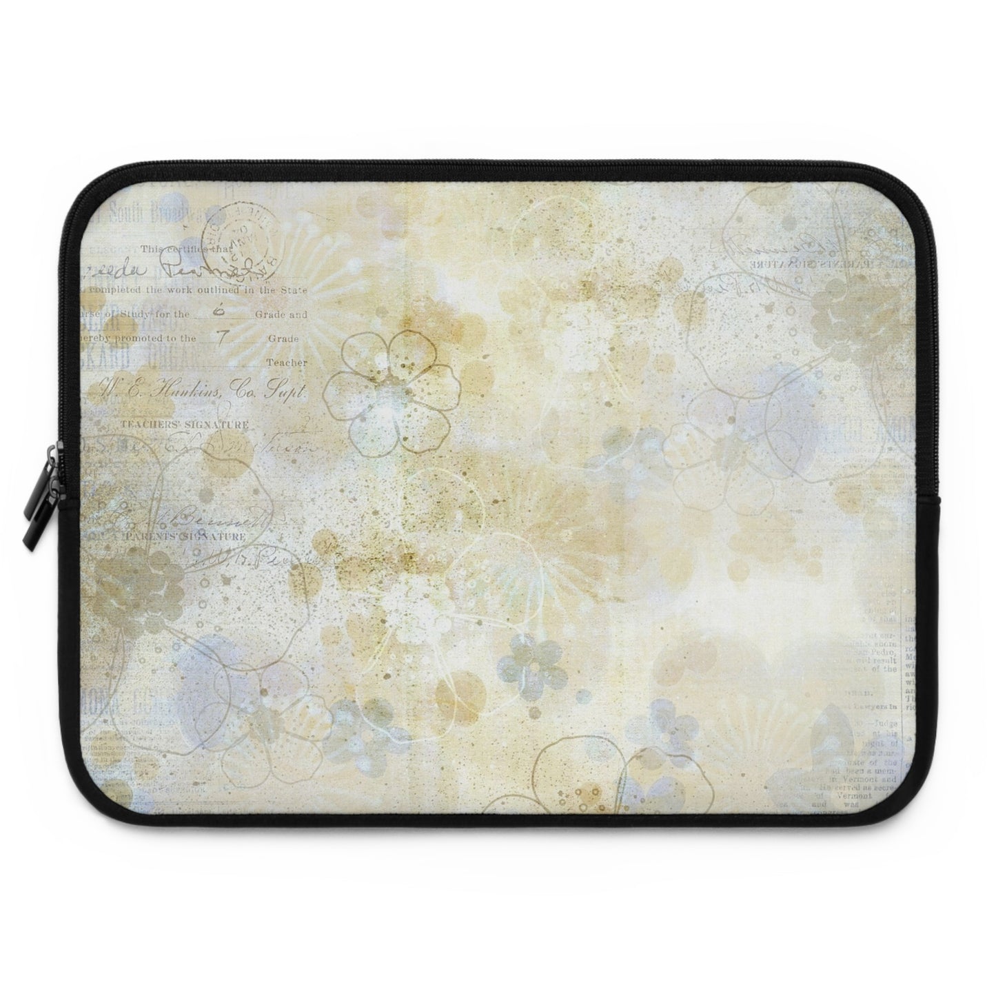 Floral Laptop Sleeve, Elegant Tech Case, Stylish Computer Bag, Perfect Gift for Students, Minimalist Laptop Cover, Travel Accessory