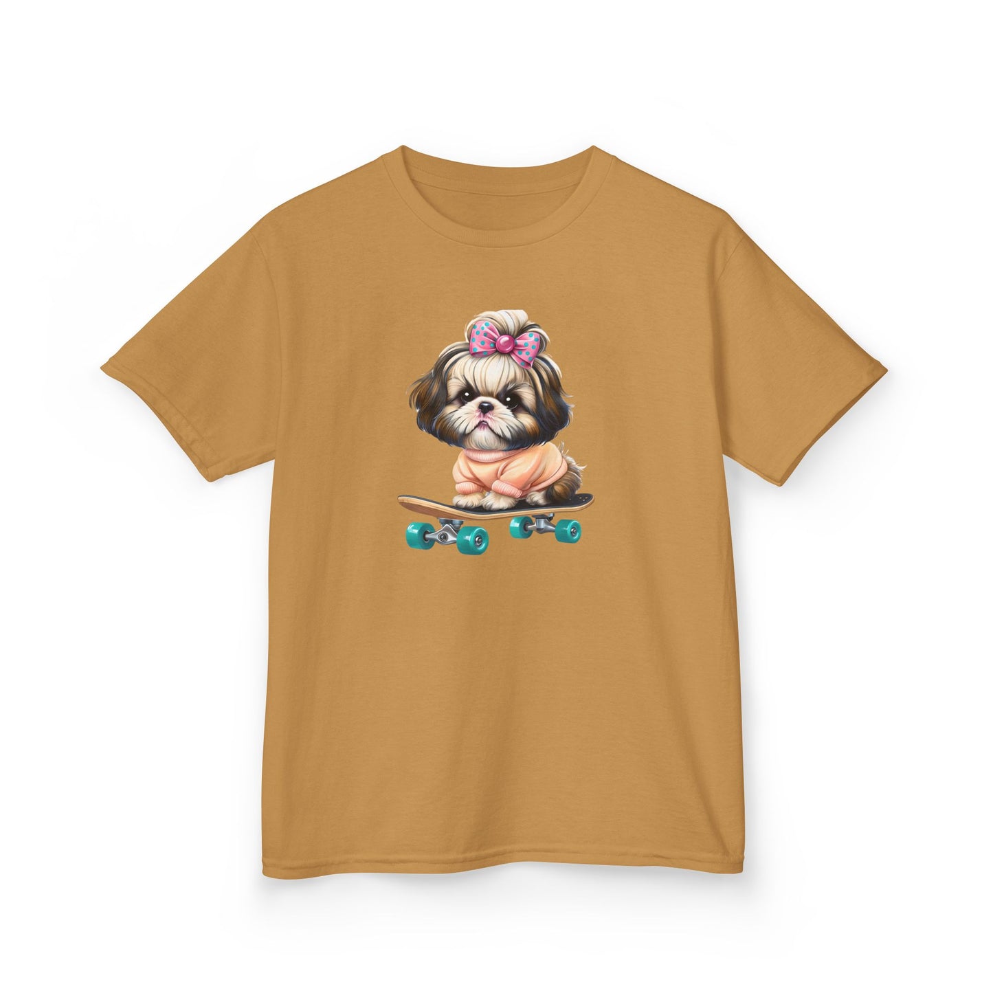 Cute Puppy Skateboard Kids Tee