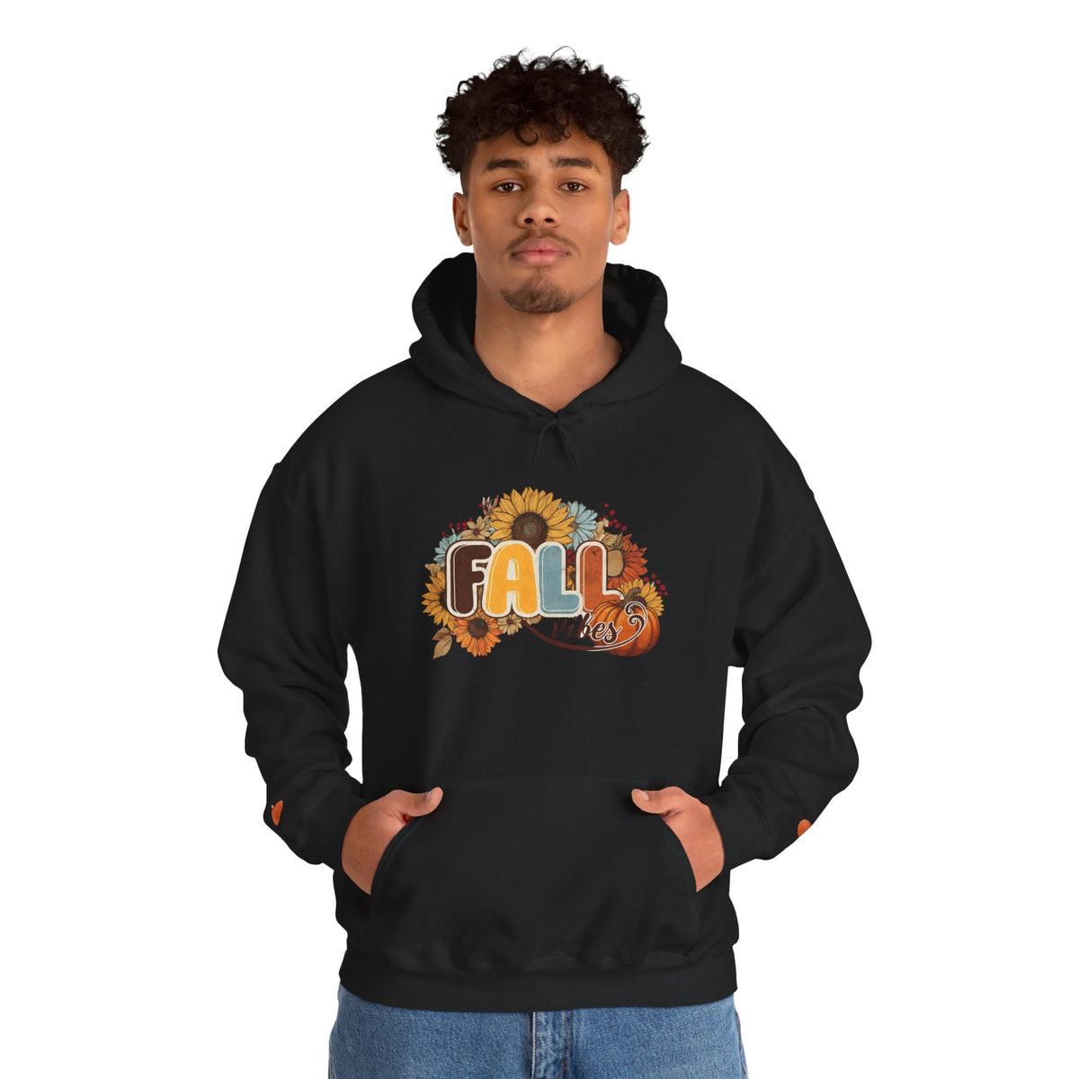 Cozy Fall Vibes Hoodie, Unisex Sweatshirt for Autumn, Pumpkin Design, Perfect for Thanksgiving, Gift for Friends, Seasonal Wear