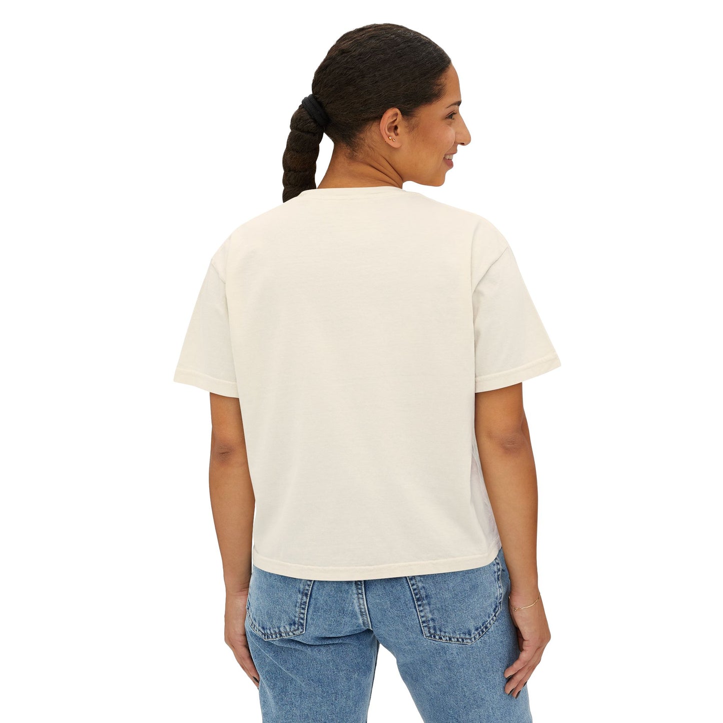 Best Dog Mom Boxy Tee - Golden retriever