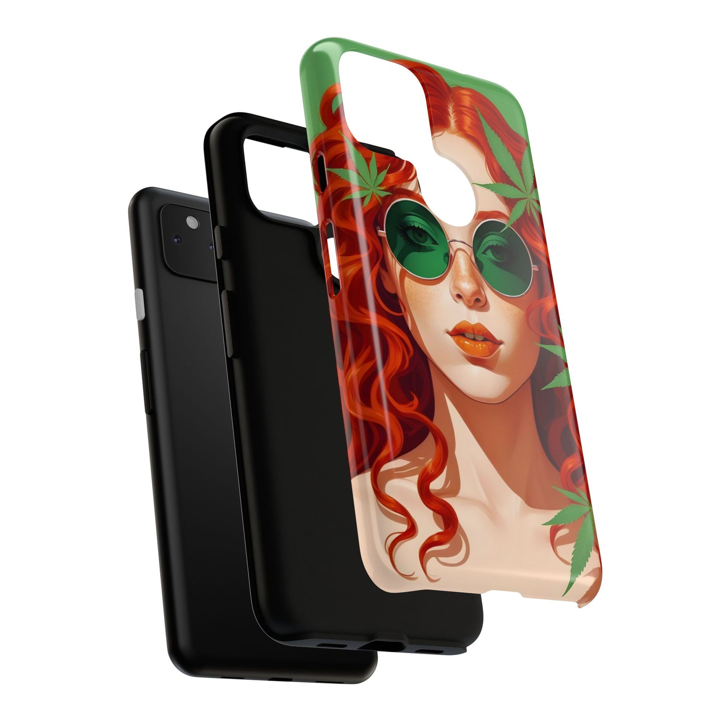 Vibrant Phone Case with Retro Greenery Design, Trendy Case for Casual Look, Gift for Her, Summer Vibes, Unique Phone Accessory