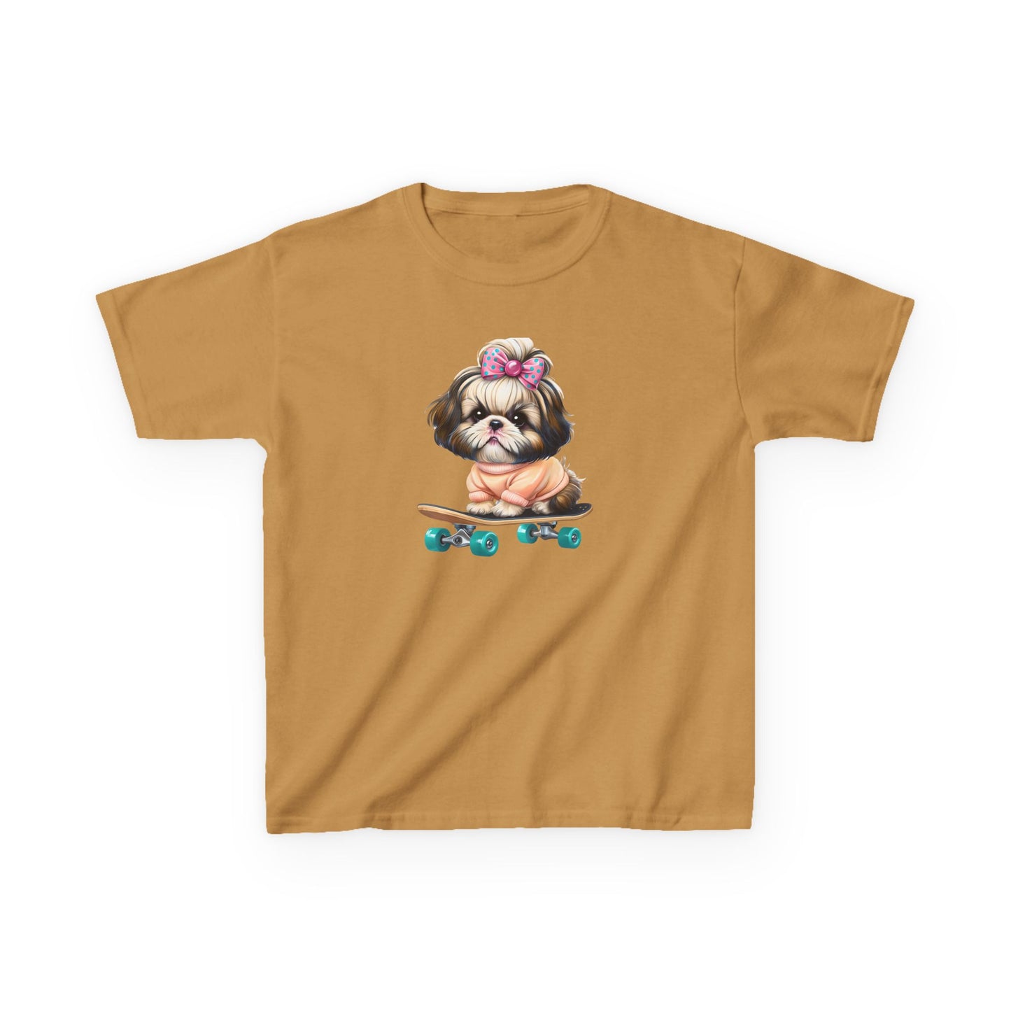Cute Puppy Skateboard Kids Tee