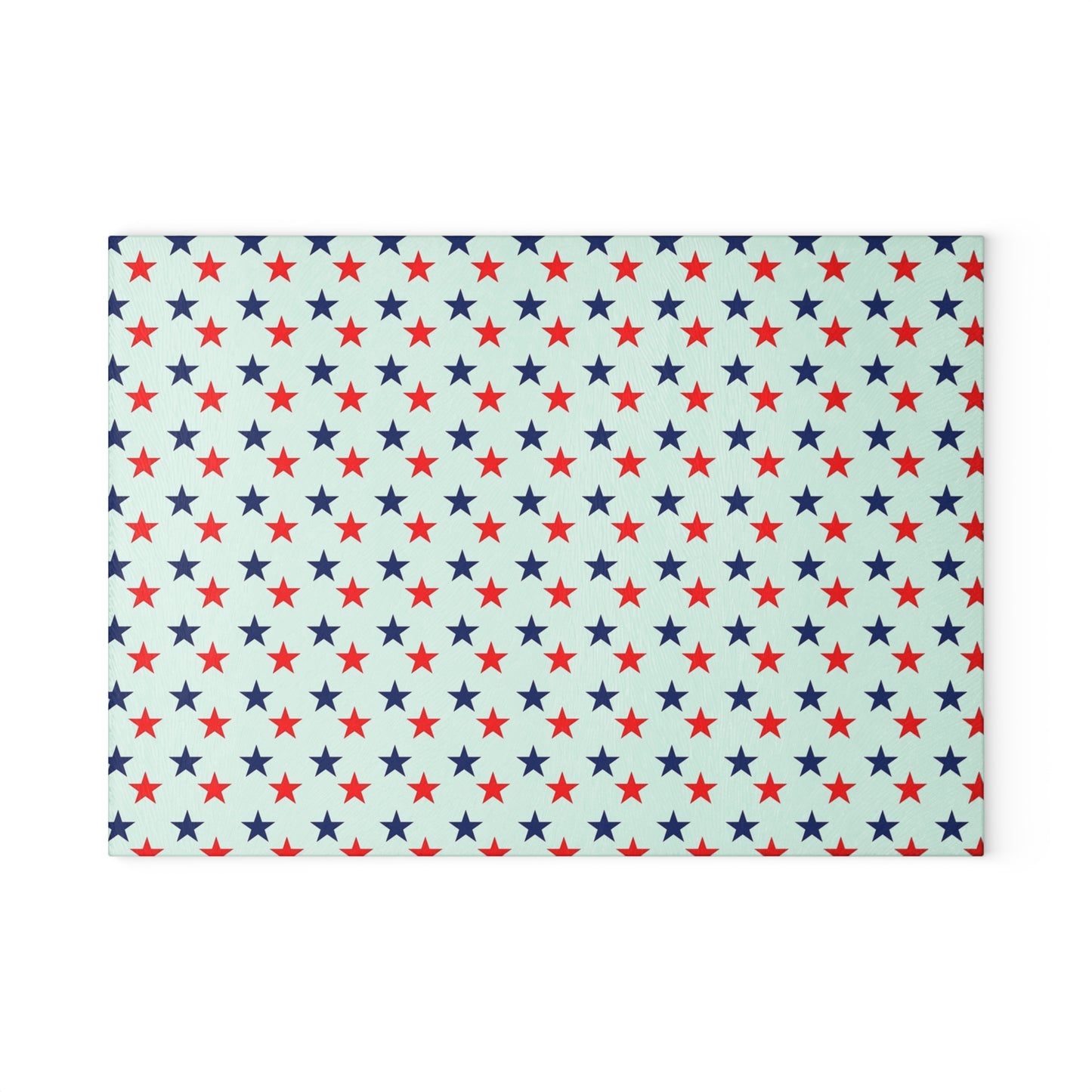 Glass Cutting Board stars red white and blue