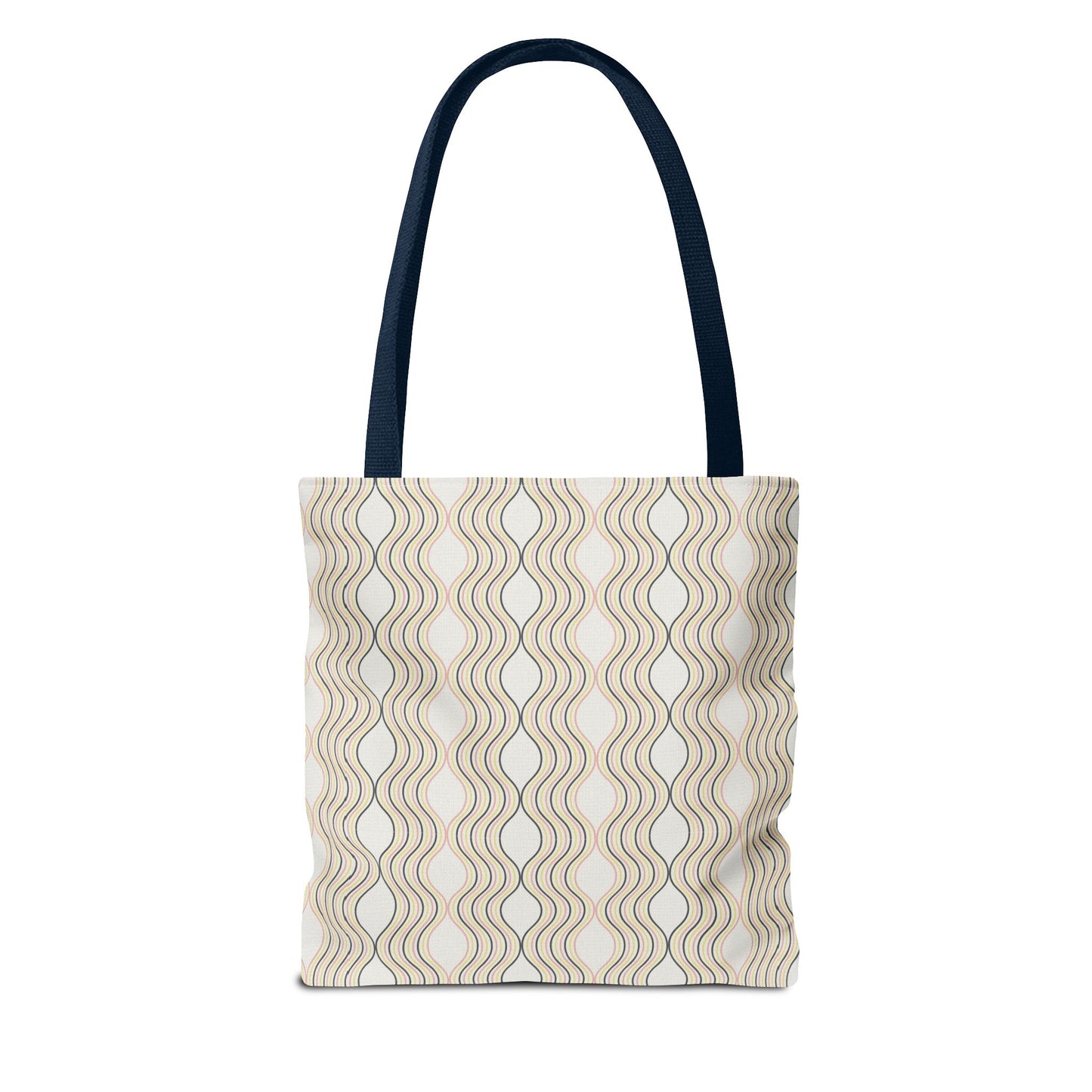 Waves Pattern Tote Bag, Boho Chic Handbag, Everyday Carry, Beach Bag, Gift for Her, Eco-Friendly Style