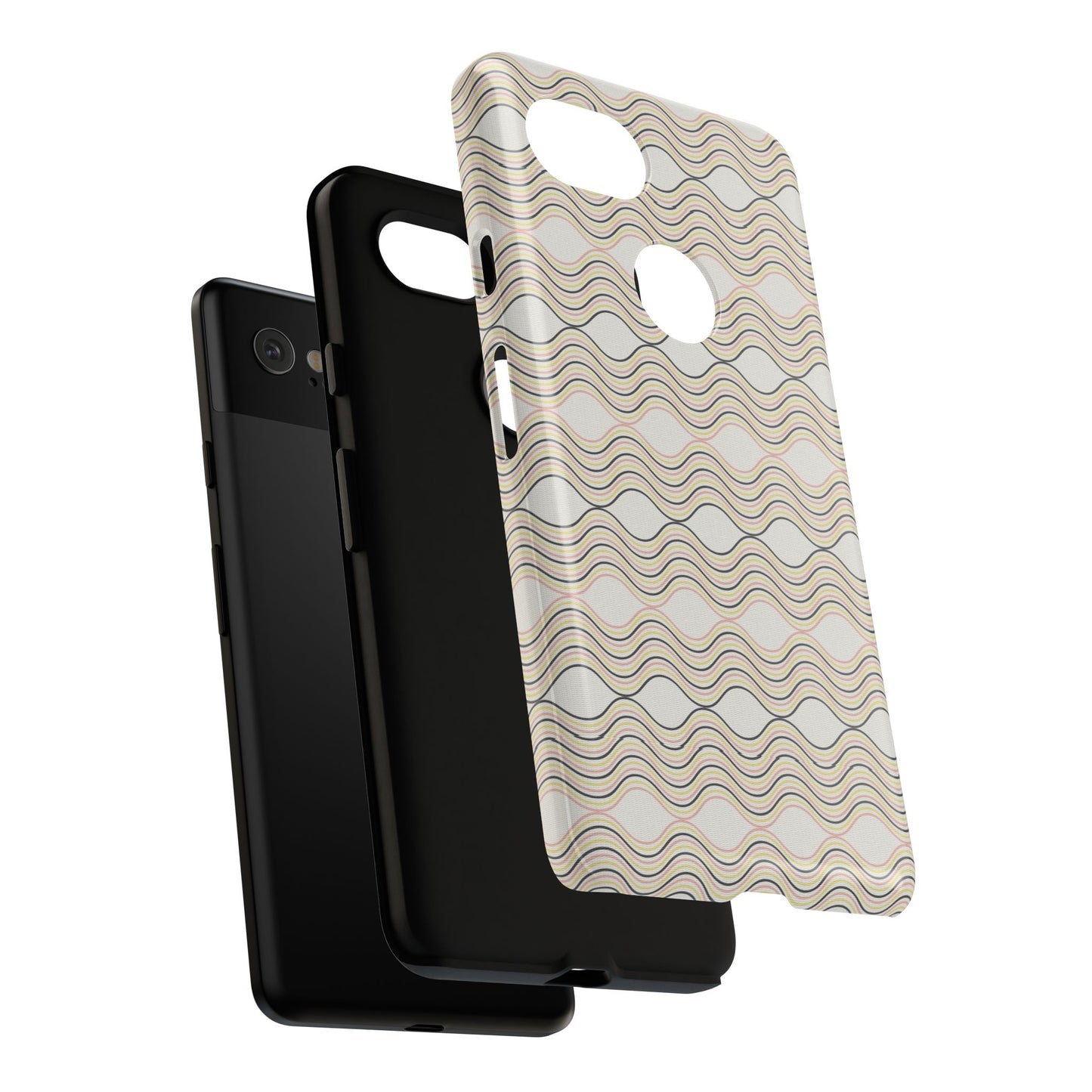 Stylish Phone Case for Tough Protection, Wavy Design, Chic Accessory, Gift for Her, Trendy Tech, Holiday Gift Idea