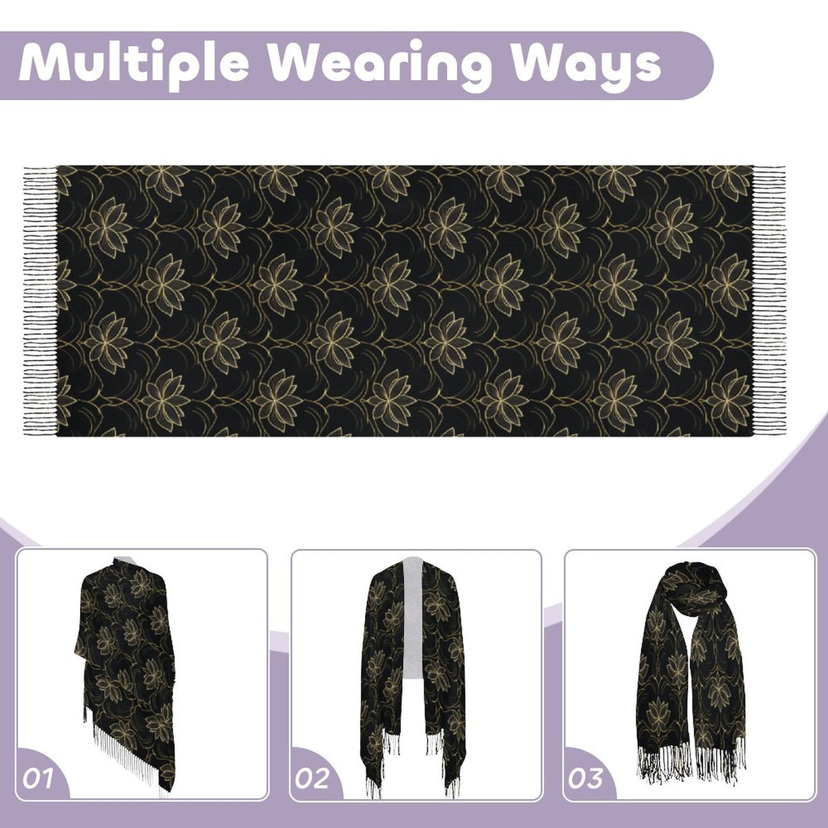 Cashmere-like Tassel Scarf