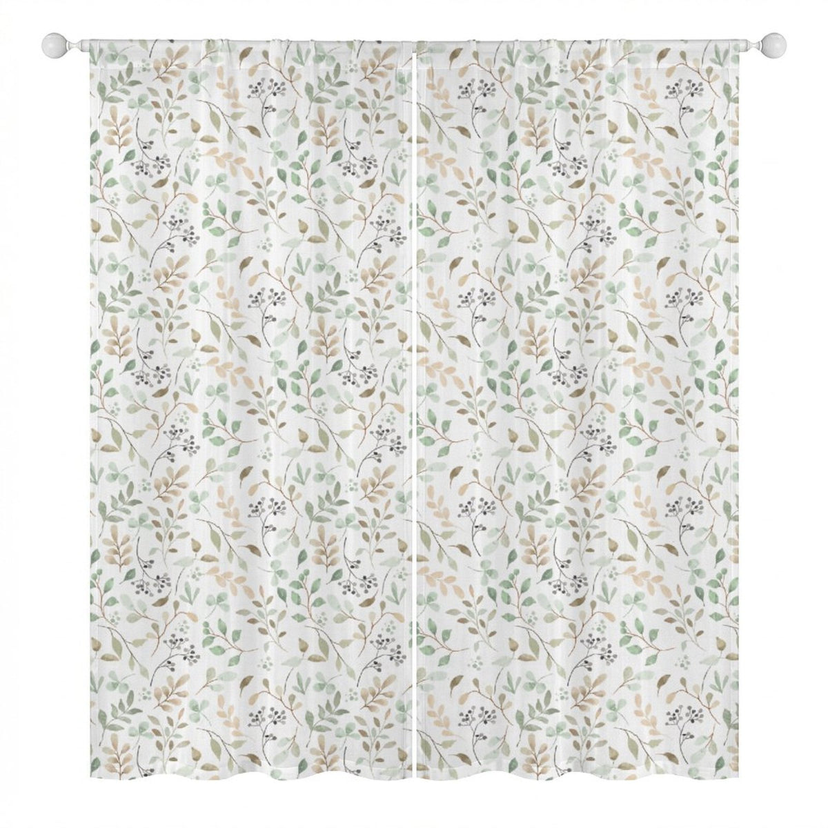 Sheer Curtain Flowers Vines