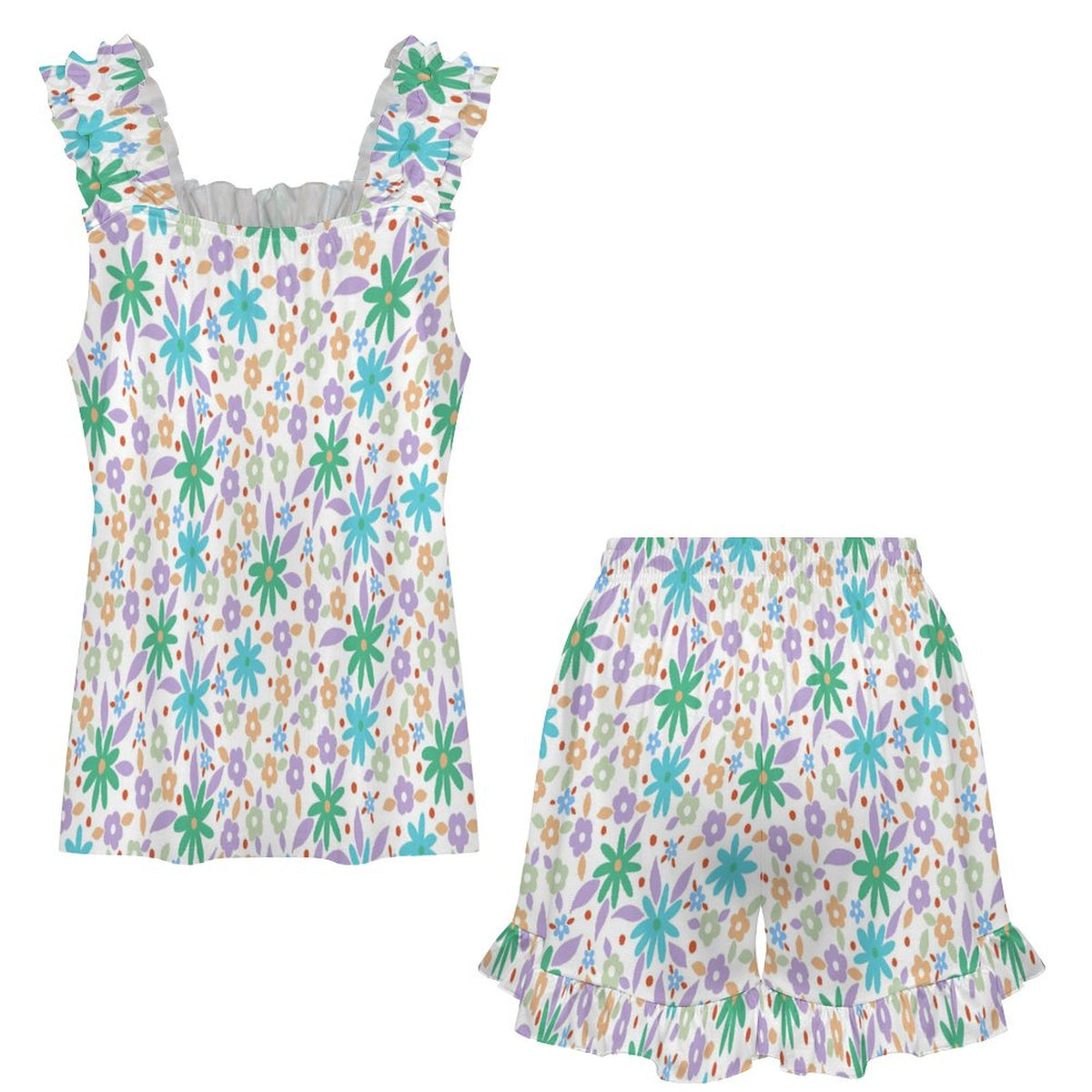 Ruffled Pajama Set