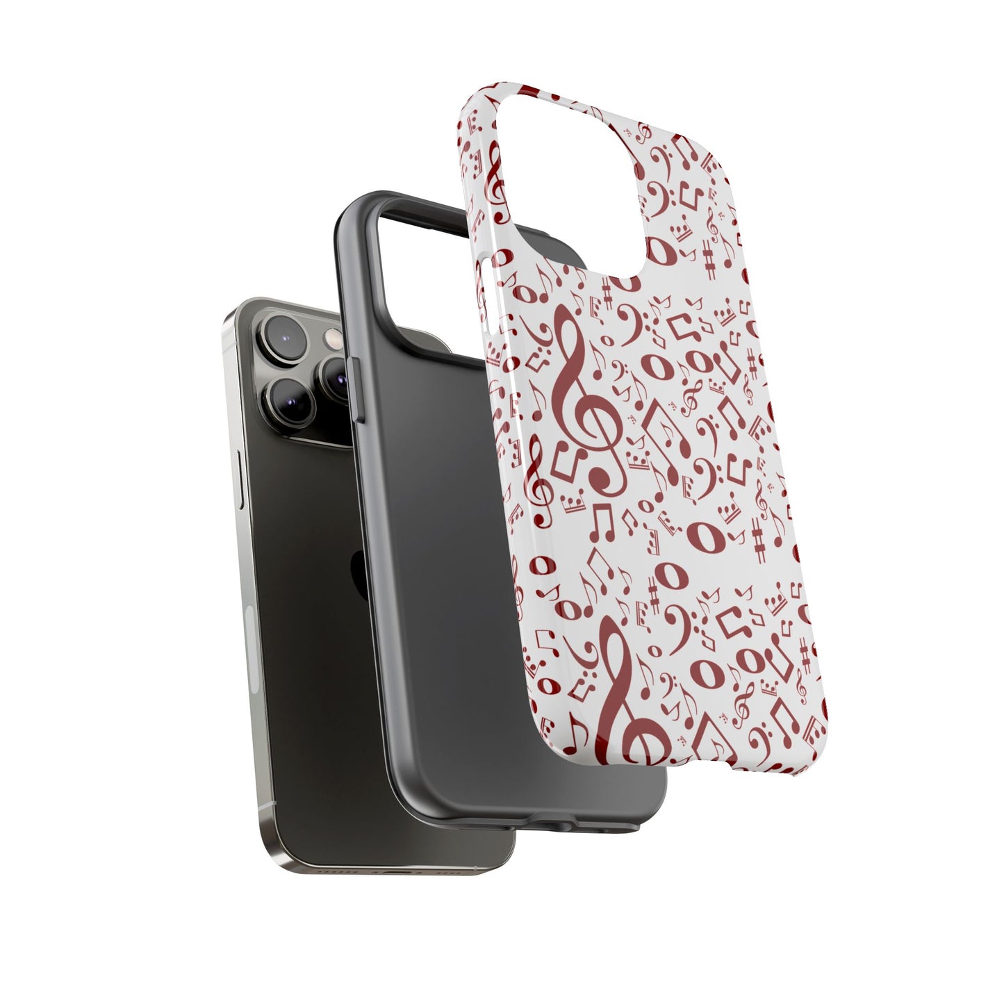 Musical Note Phone Case, Tough iPhone Cover, Gift for Musicians, Customizable, Music Lover's Accessory, Durable Phone Protection