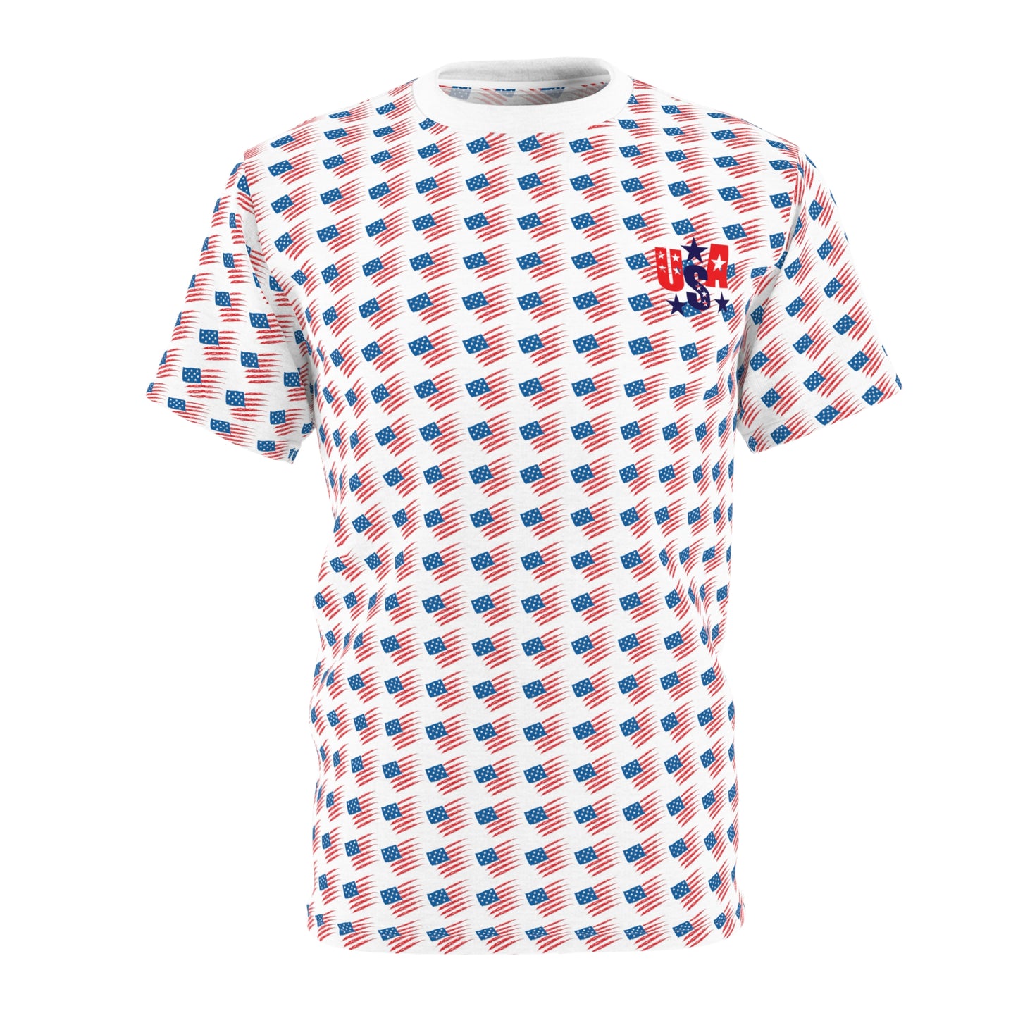 USA Flag Unisex Tee | Patriotic 4th of July Shirt, Independence Day Outfit, Red White Blue Top, Memorial Day Attire, Gift for Veterans