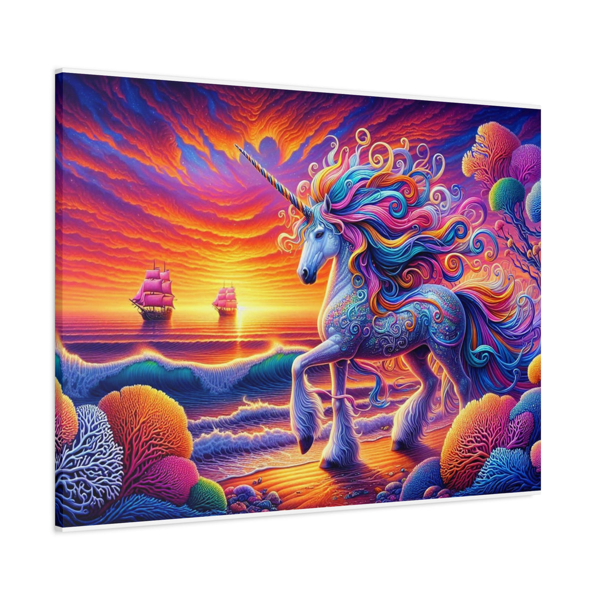 Matte Canvas, Stretched, 1.25" Unicorn