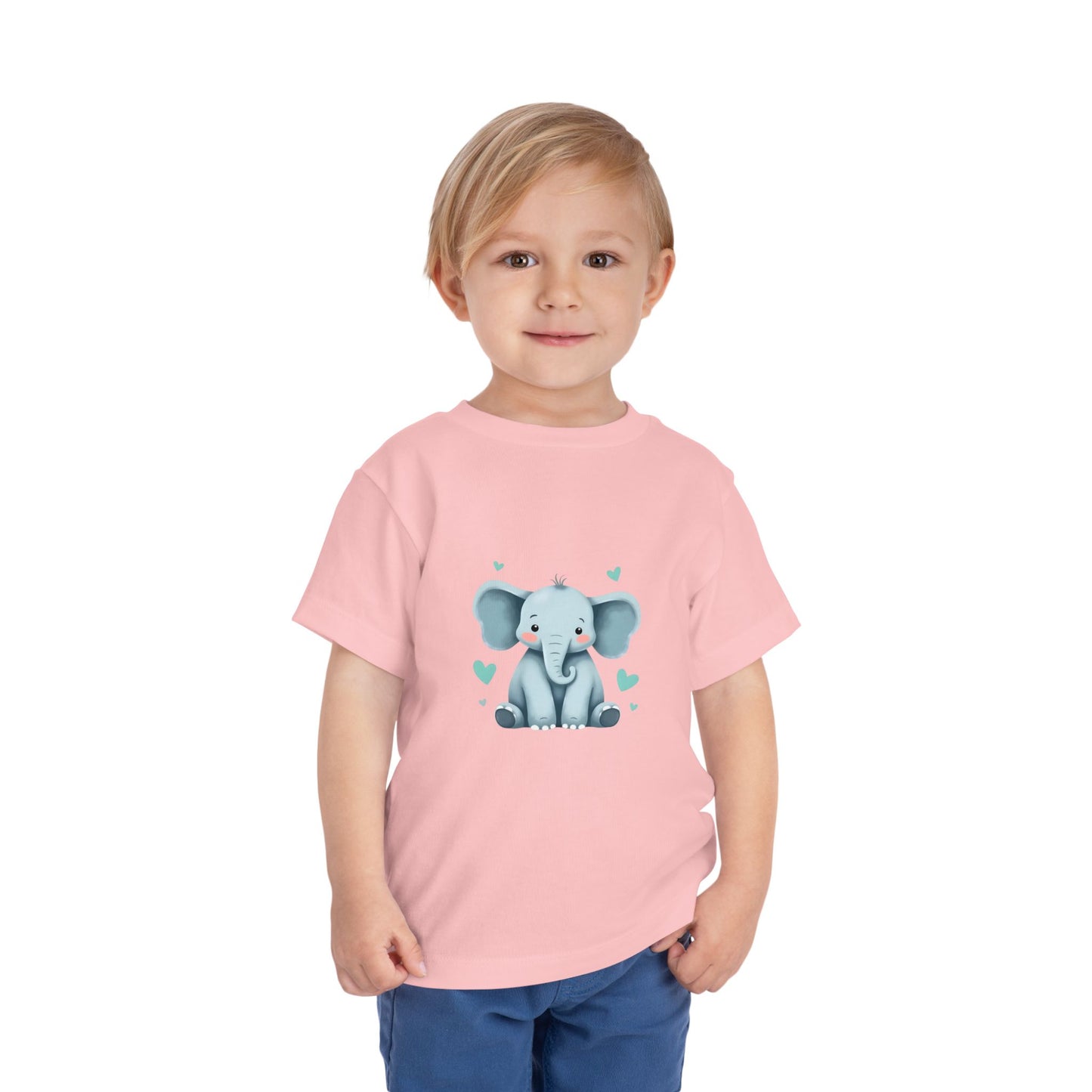 Adorable Elephant Toddler Tee, Kids Short Sleeve Shirt, Cute Baby Clothes, Elephant Lover Gift, Birthday Outfit