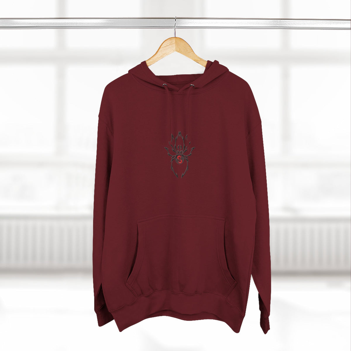 Cozy Spider Fleece Hoodie - Spooky Fashion, Unisex Casual Wear, Halloween Gift, Fall Fashion, Comfortable Layering