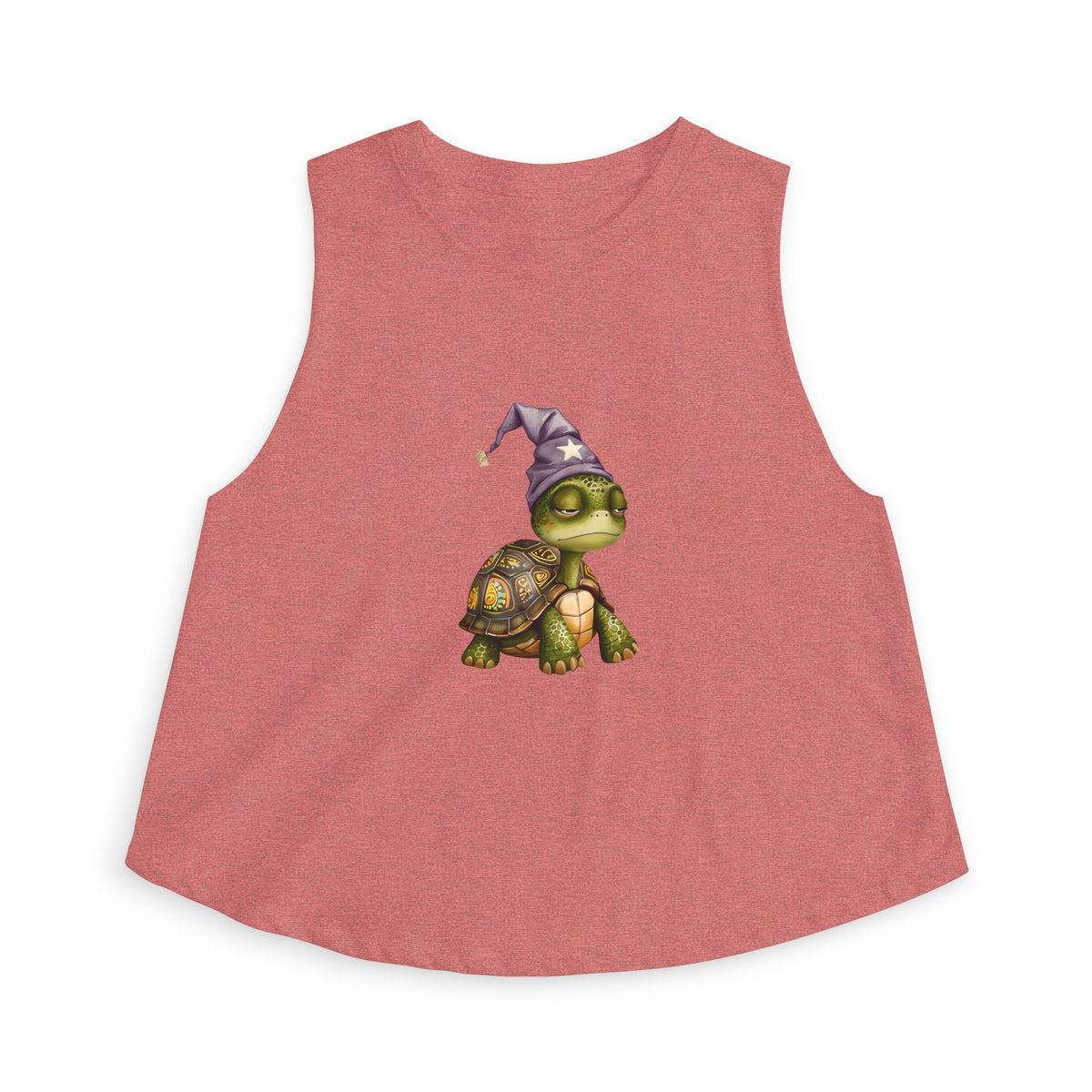 Turtle Wizard Crop Top — Cute Magical Turtle Graphic Tank