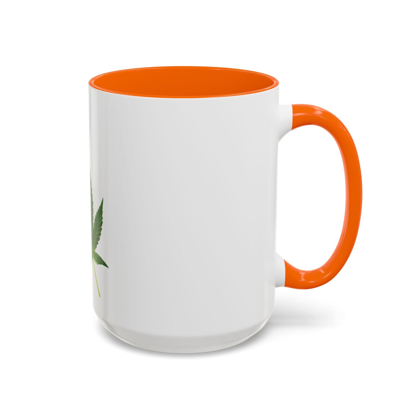 Marijuana Leaf Accent Coffee Mug | Cannabis Lover's Gift, Unique Coffee Cup, Pothead Mug, Stoner Gift Idea, Greenery Decor