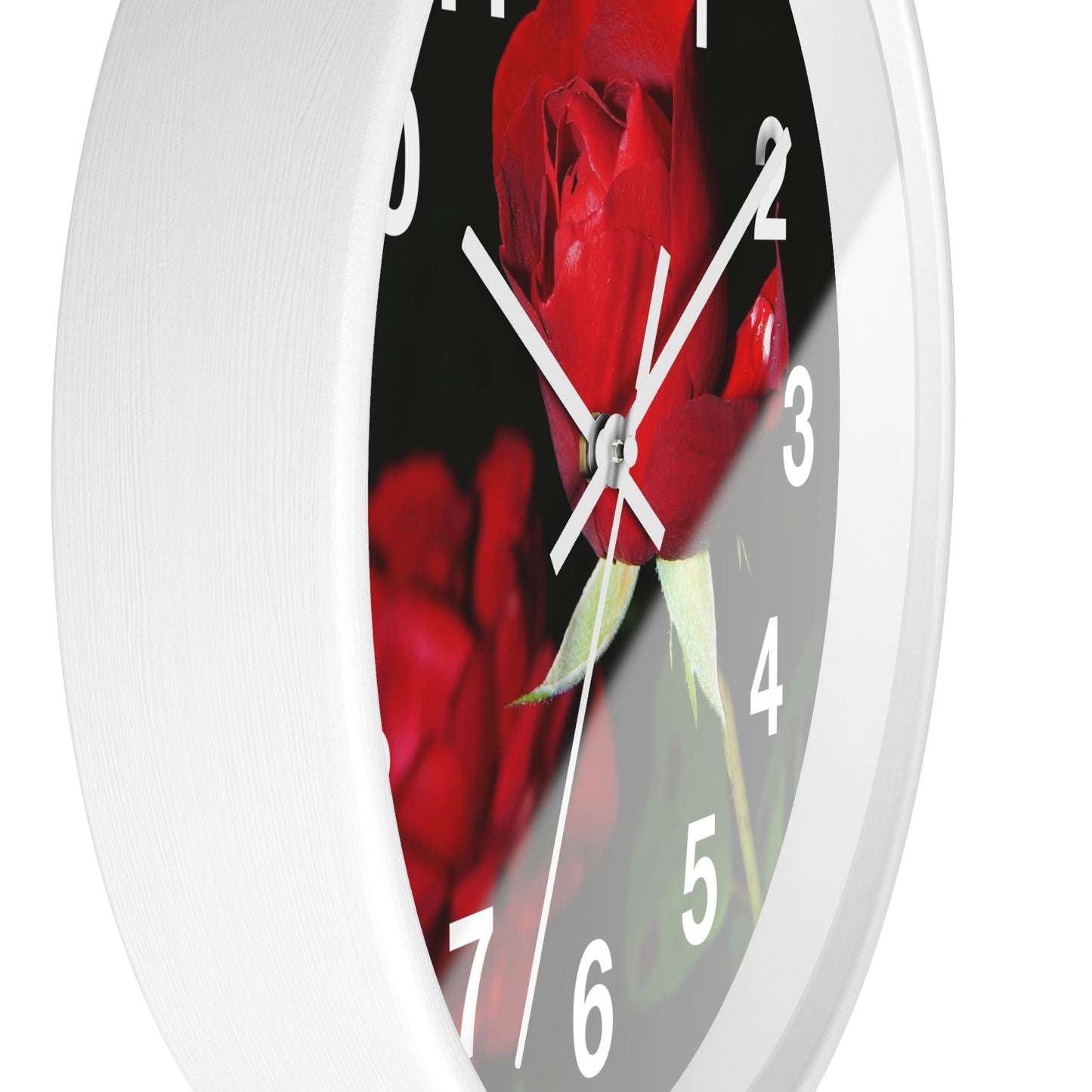 Elegant Floral Wall Clock - Romantic Home Decor, Gift for Her, Bedroom Accent, Anniversary Decoration, Nature Lover's Gift