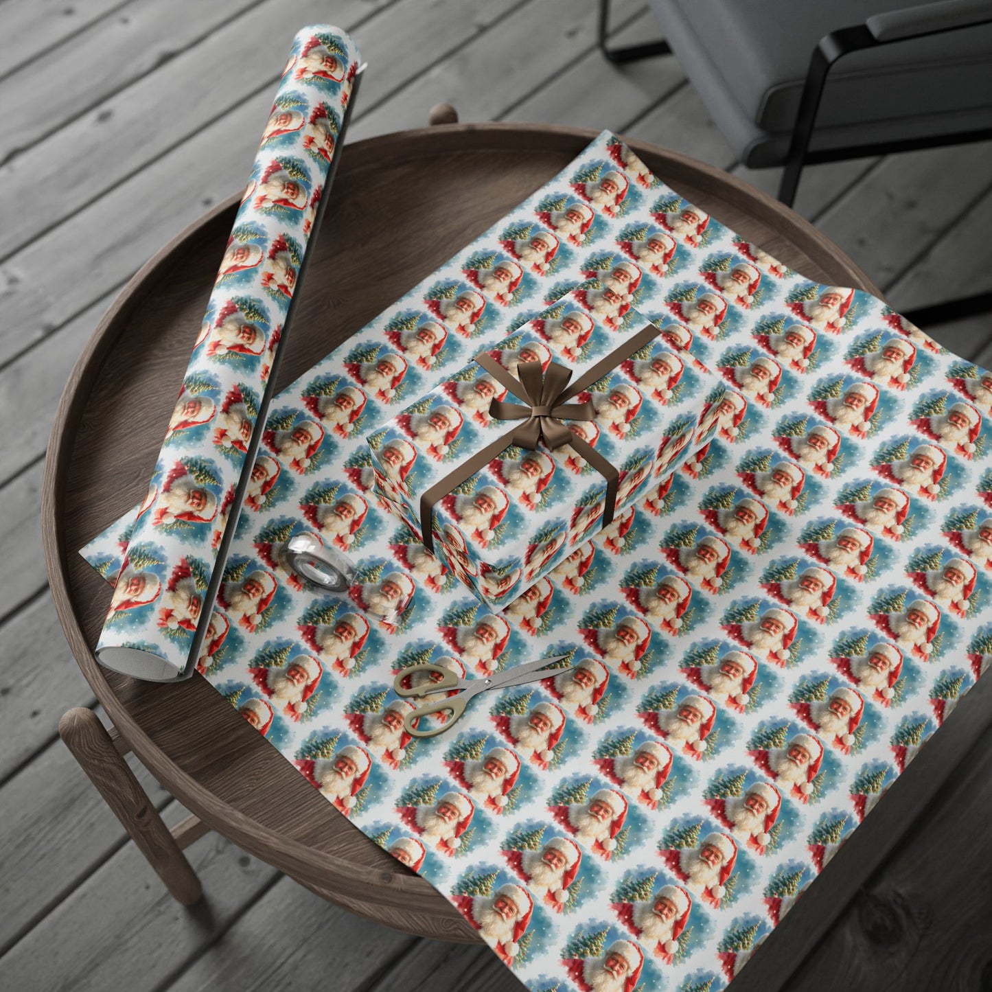 Festive Wrapping Paper | Holiday Gift Wrap, Christmas Decor, Santa Print, Eco-Friendly Wrap, Party Supplies