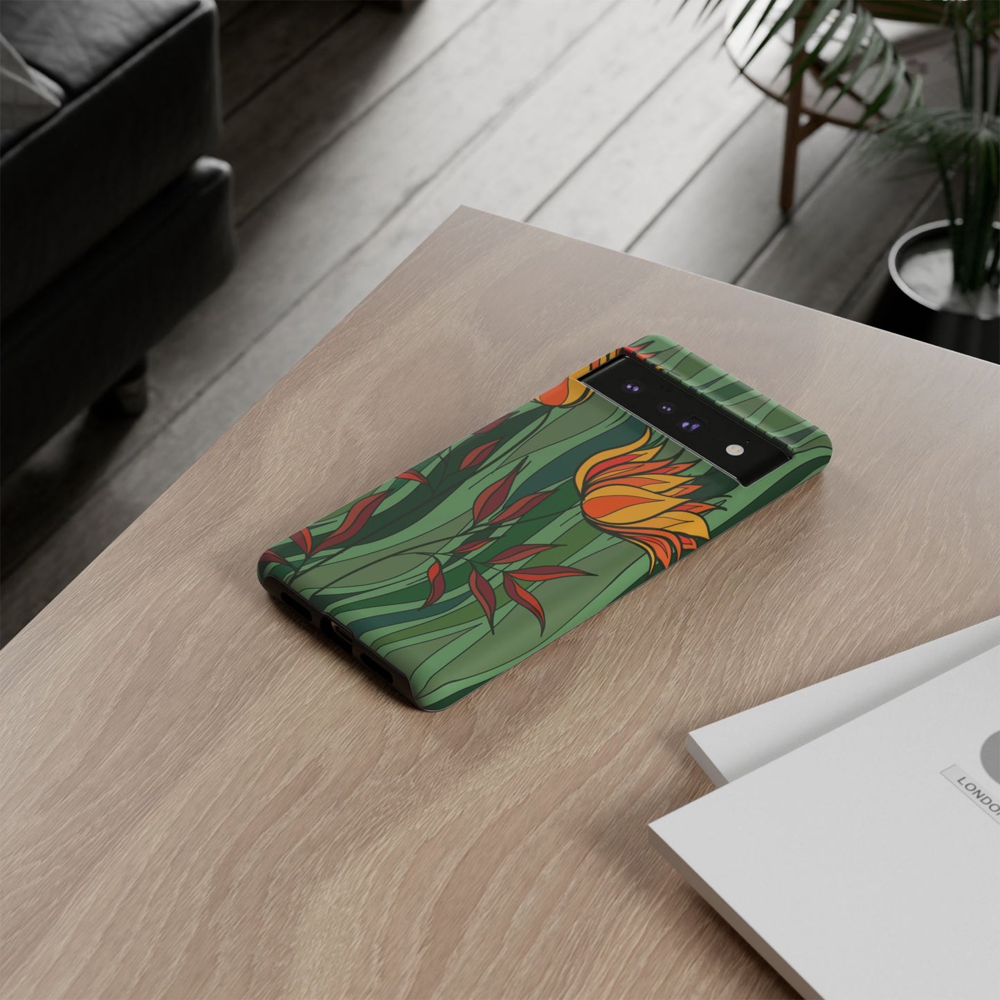 Vibrant Floral Phone Case, Nature-Inspired Tough Case, Eco-Friendly Cover, Unique Gift for Nature Lovers, Spring Decor