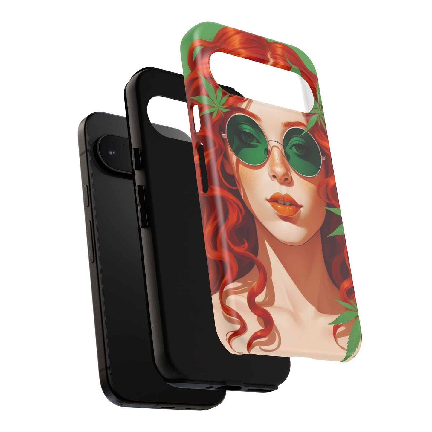 Vibrant Phone Case with Retro Greenery Design, Trendy Case for Casual Look, Gift for Her, Summer Vibes, Unique Phone Accessory